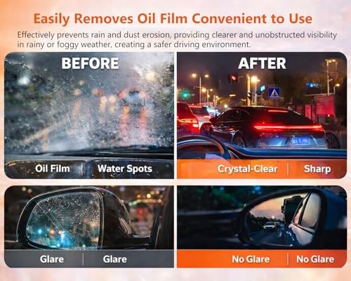 Oil Film Cleaning Brush for Car Windshield, 100g Glass Oil Film Remover with