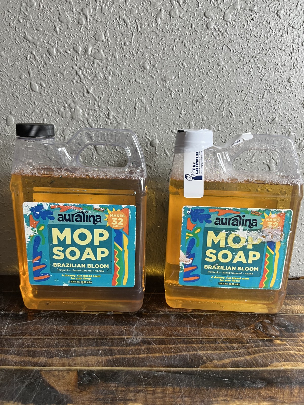 2-Pack Auralina Mop Soap Brazilian Bloom Floor Cleaner 32oz Concentrate