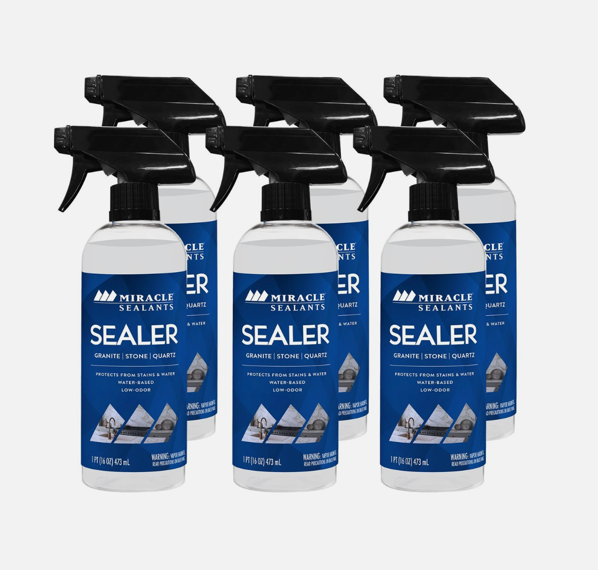 Granite Sealer Spray, for Granite, Quartz, Marble, 6 Bottles, A full CASE