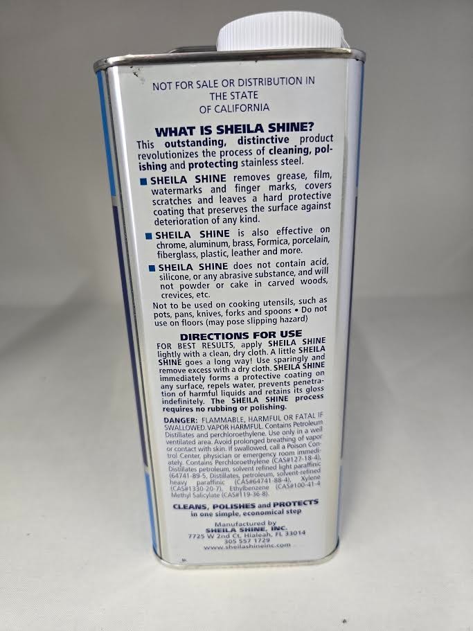 Sheila Shine 1 gallon can of Stainless steel cleaner and polish