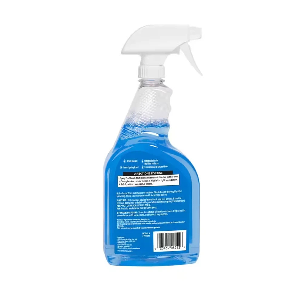 32 Oz. Ammonia-Free Pro Glass Cleaner and Multi-Surface Cleaner Spray Bottle for