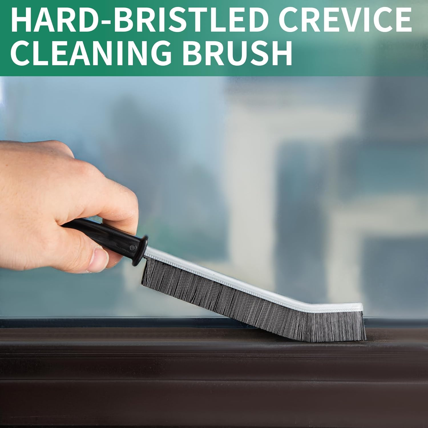 6-Pack Hard Bristle Crevice Cleaning Brush, Best Tool for Cleaning Grout, Gaps,