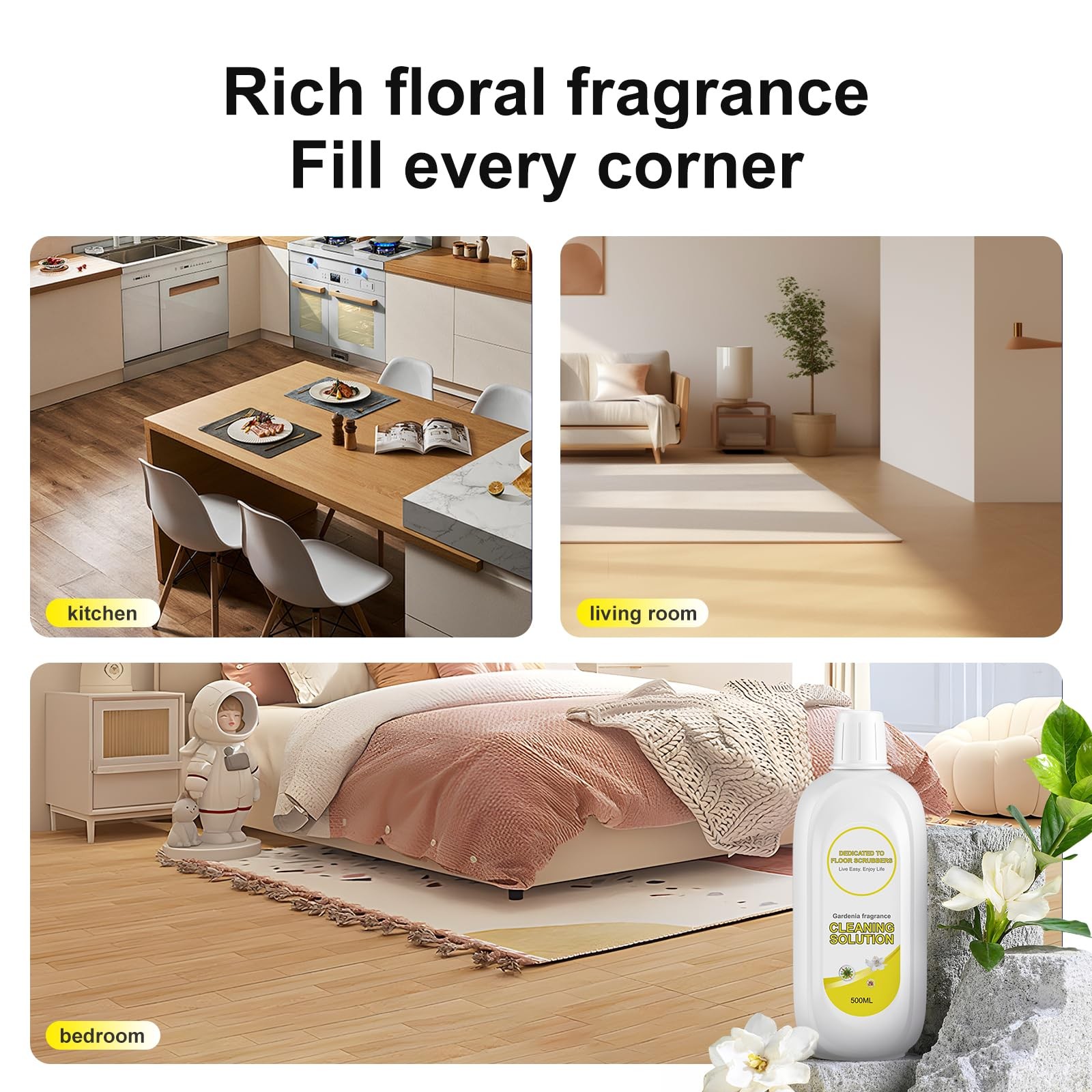 Floor Cleaning Solution Compatible With Tineco, Deep Cleans for Multiple Hard…