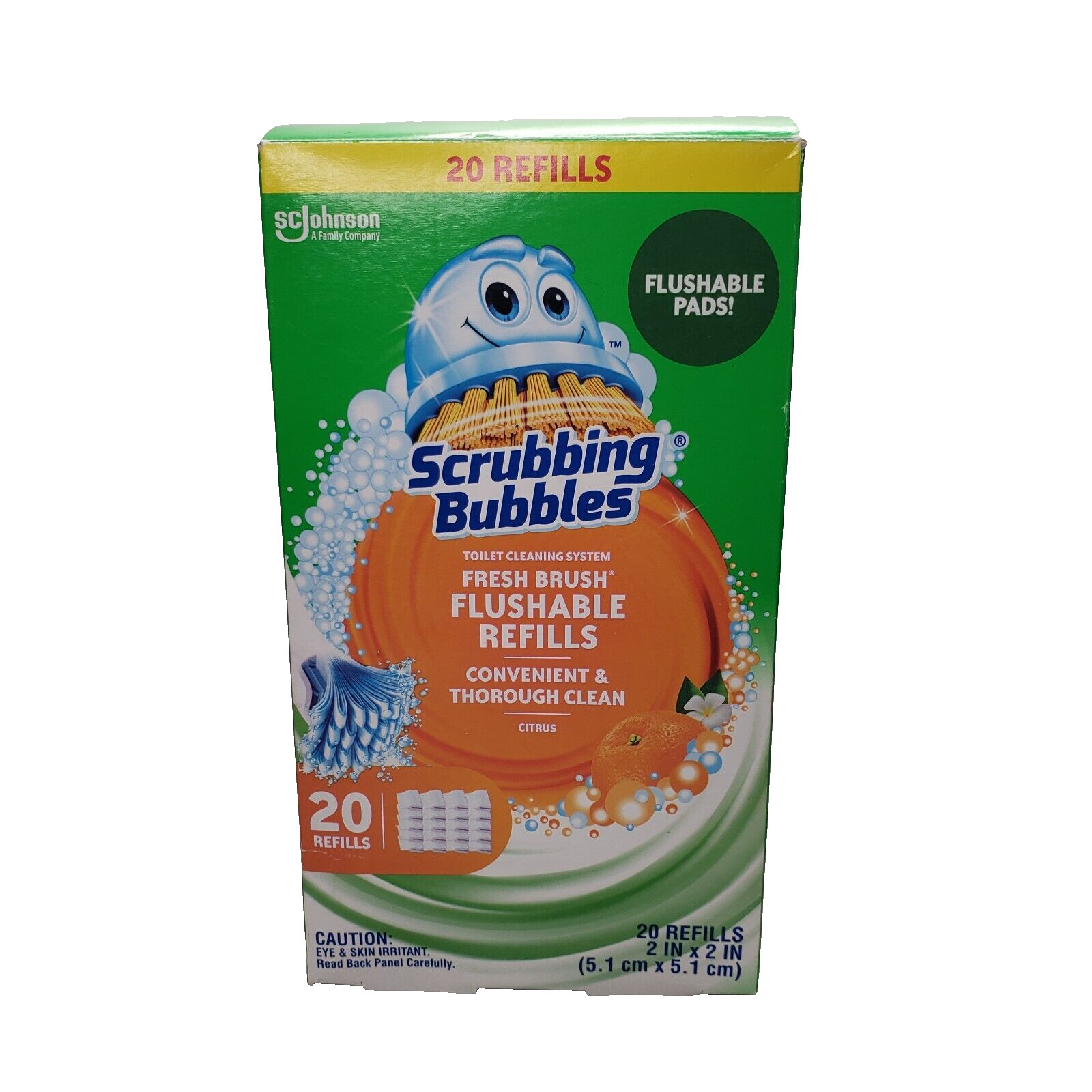 Scrubbing Bubbles Fresh Brush Toilet Cleaning System Flushable Refills 20 Count