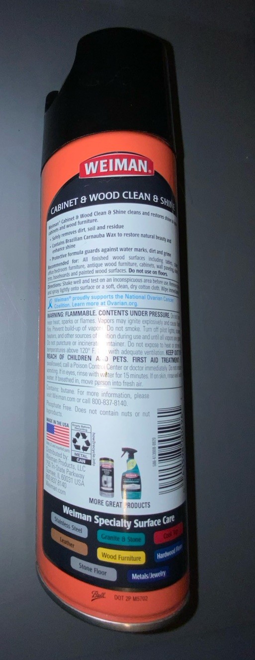 Weiman Products 17 -fl oz Clean Wood furniture cleaner and polish Spray