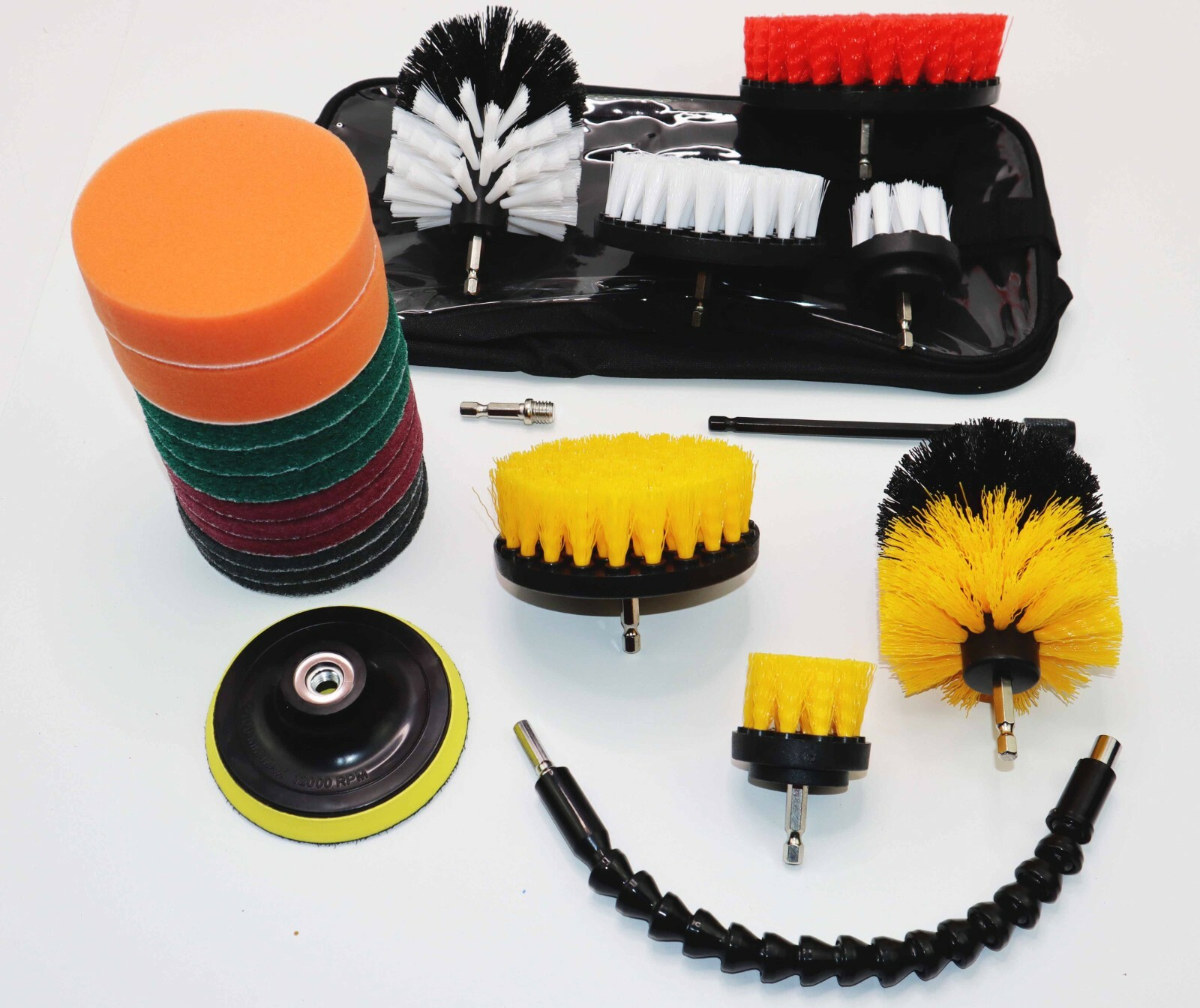 Ultimate 23 Piece Drill Scrub Brush Multi-Purpose Deep Cleaning Kit SHIPS FREE