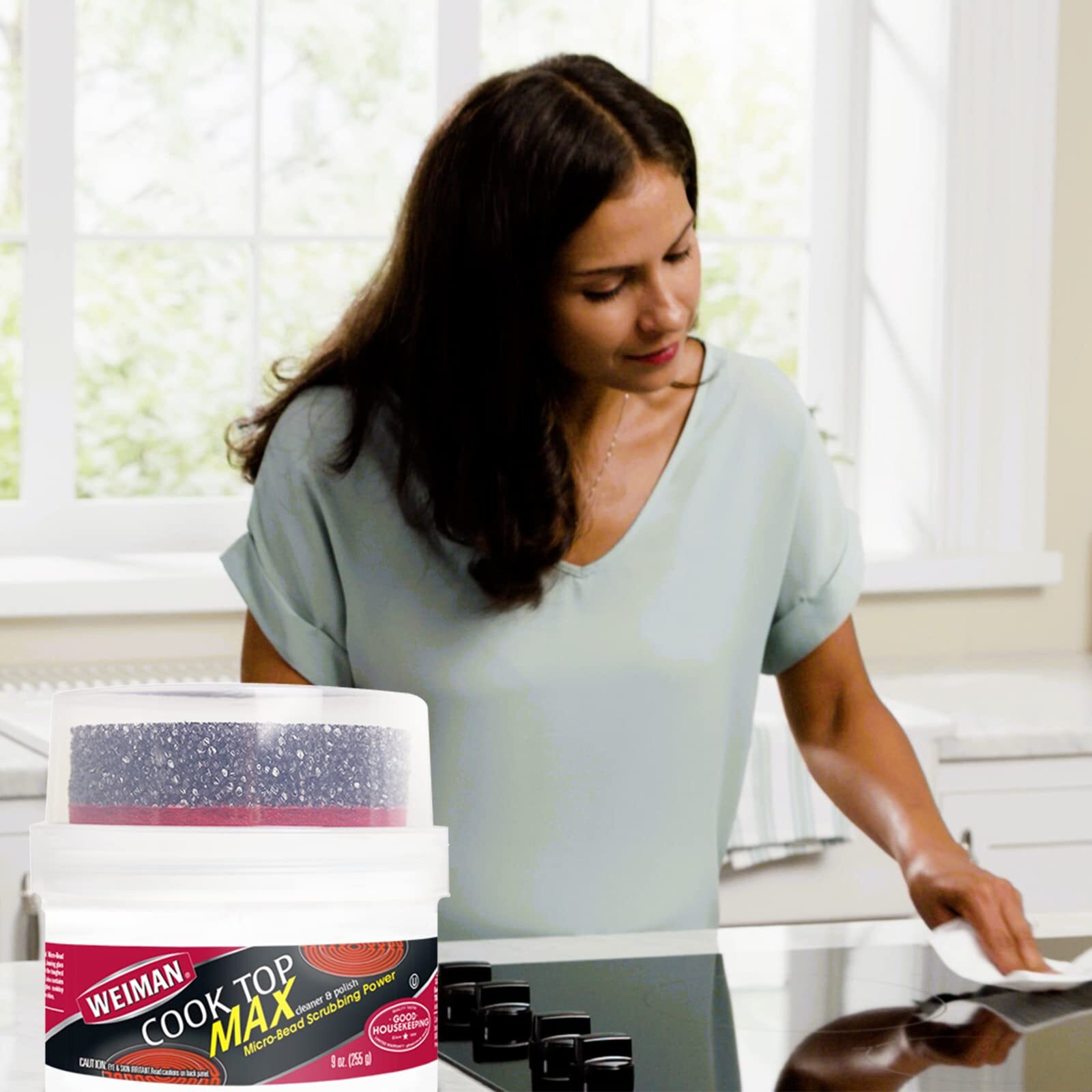 Weiman Cook Top Max Cleaning Agent 9 Ounce Pack of 2 Streak-Free Shine