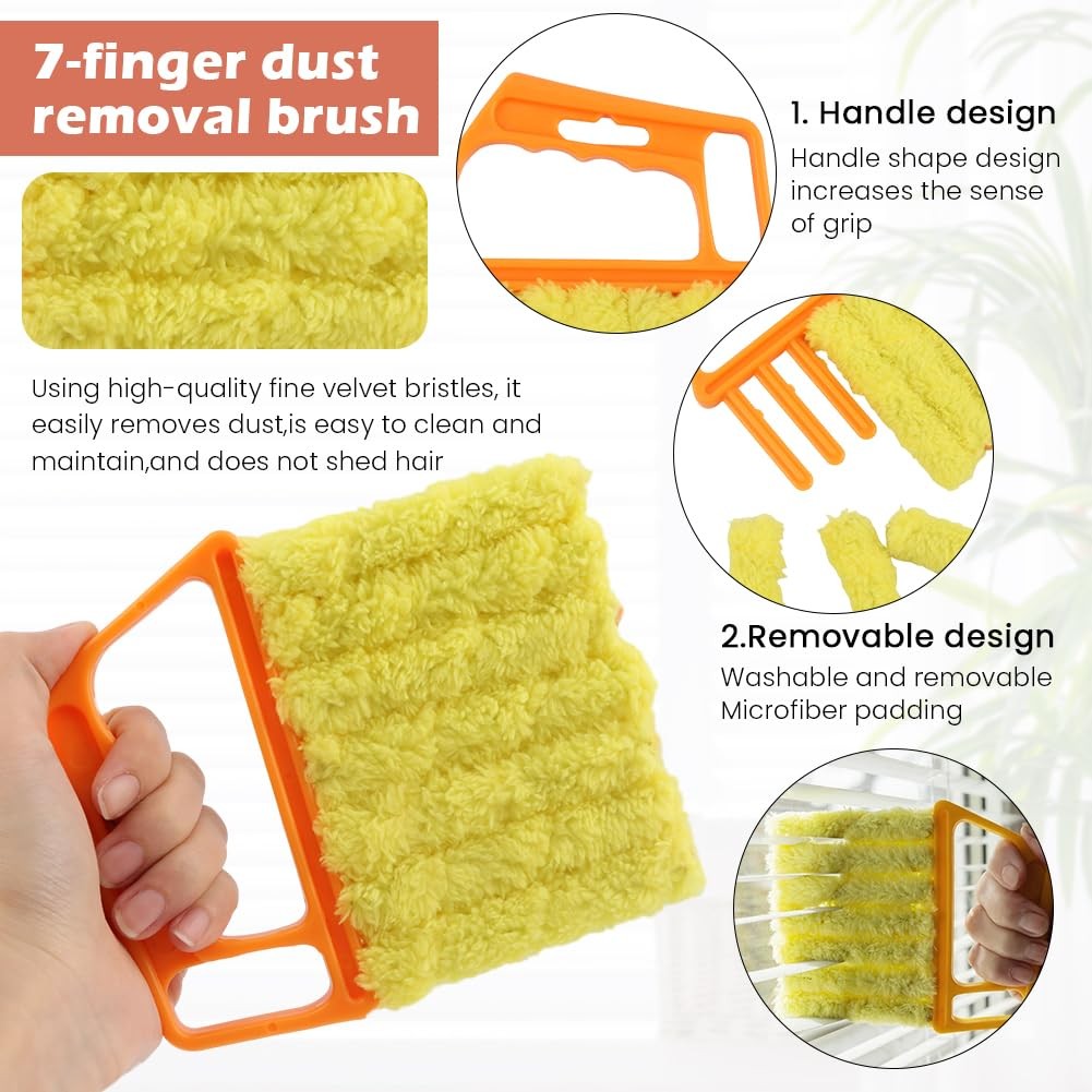 Window Blind Cleaning Set – 5 Washable Dusting Tools for Home & Office