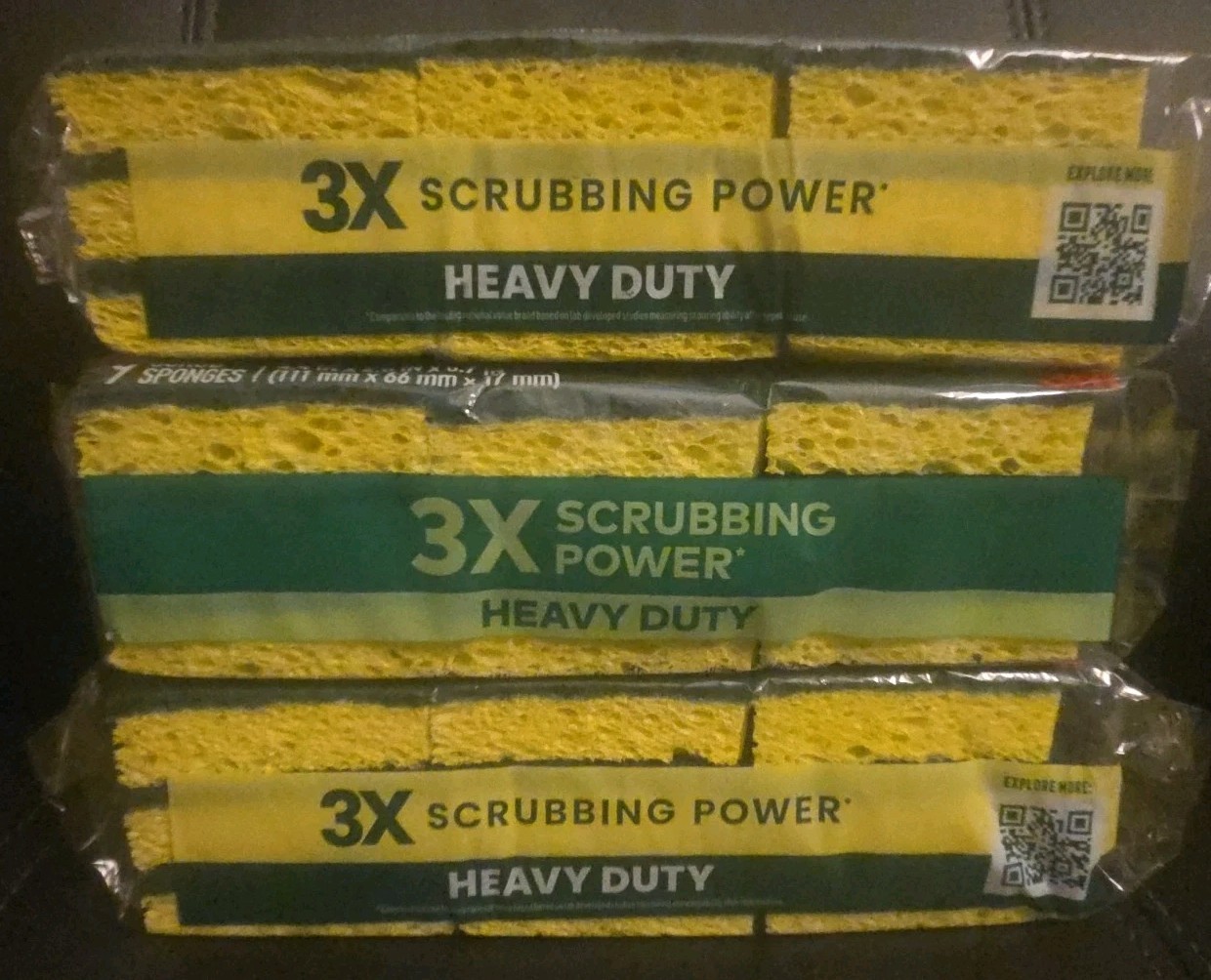 27ct Scotch-Brite Heavy Duty Scrub Sponges Cleaning Pads (3pk Of 9ct Each) NEW