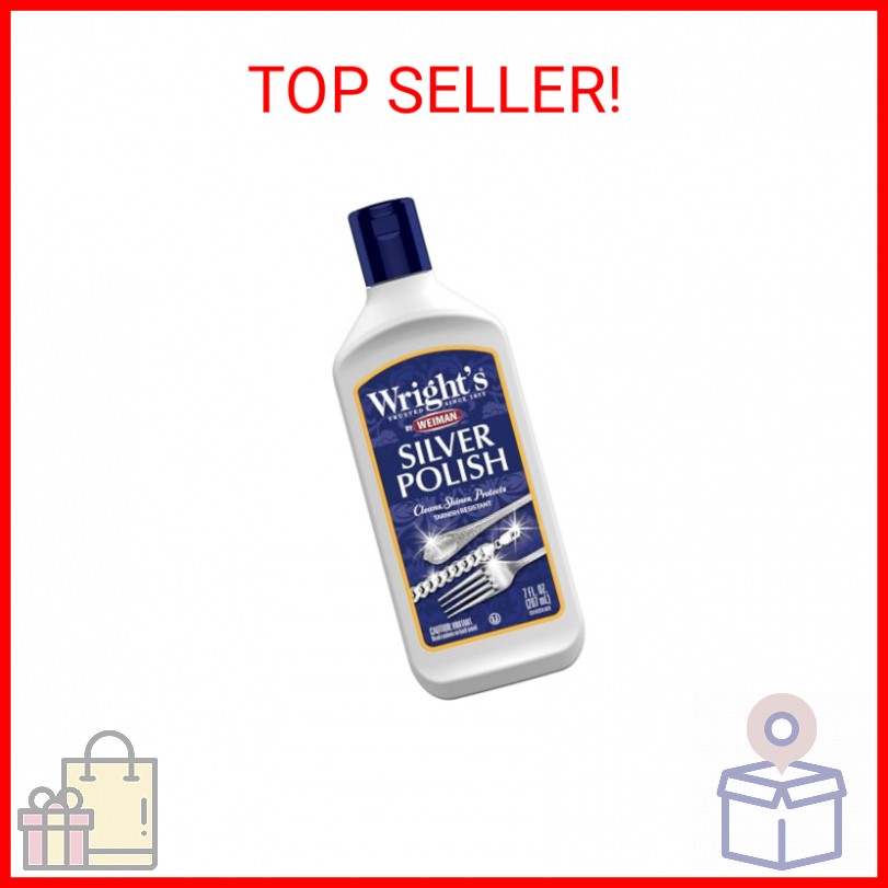 Wright’s Silver Cleaner and Polish – 7 Ounce – Ammonia Free – Use on Silver, Jew