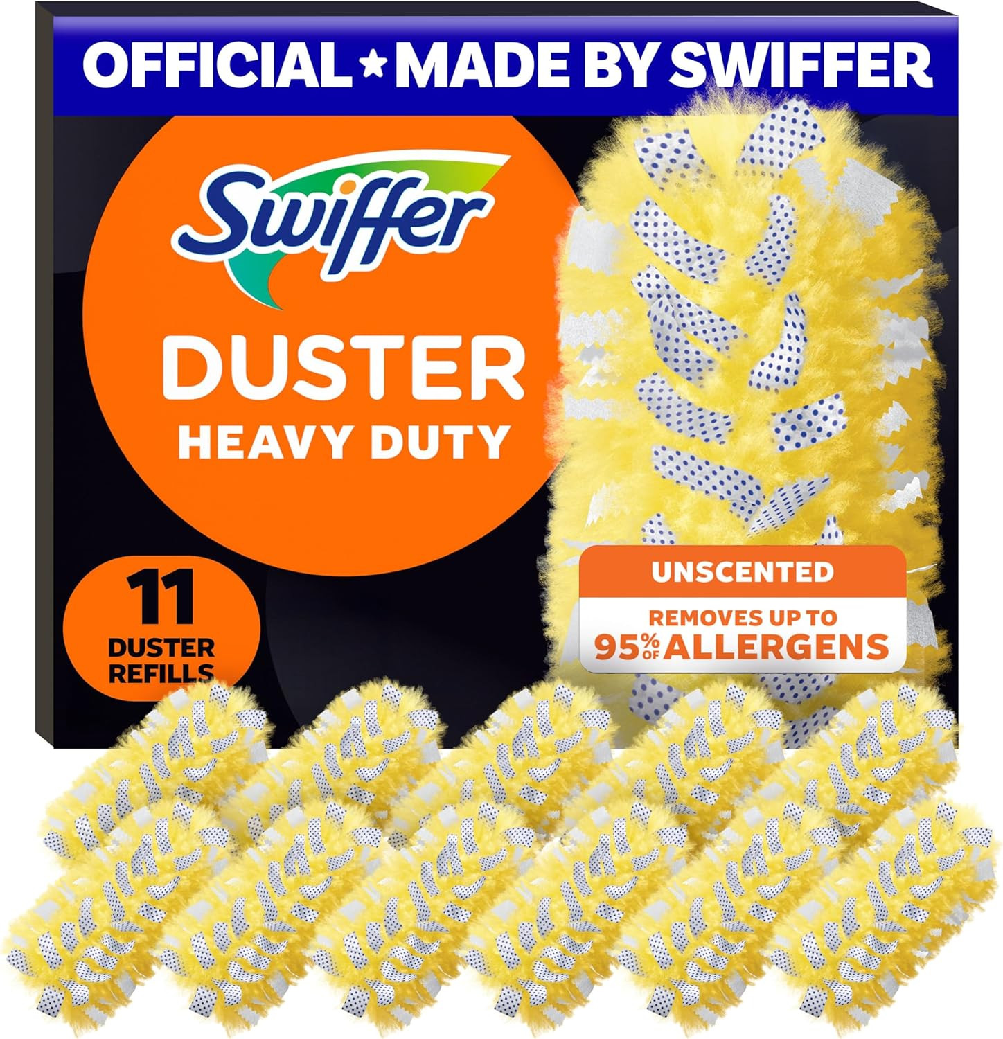 Swiffer Dusters Heavy Duty Multi-Surface Duster Refills for Cleaning, Unscented,
