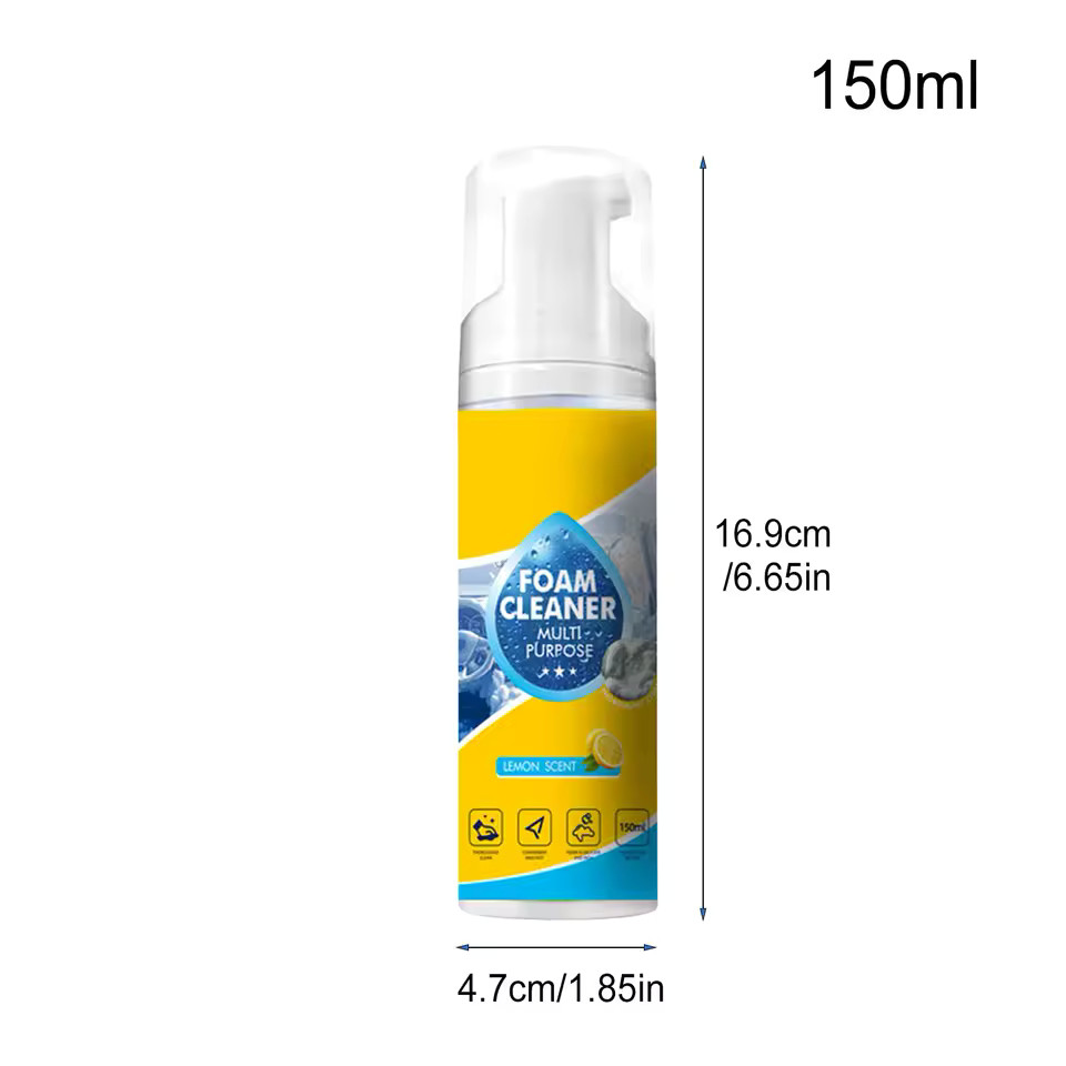 4-in-1 Multi-Enzyme Foam Cleaner, Deep Cleaning Spray for Car Kitchen Bathroom.
