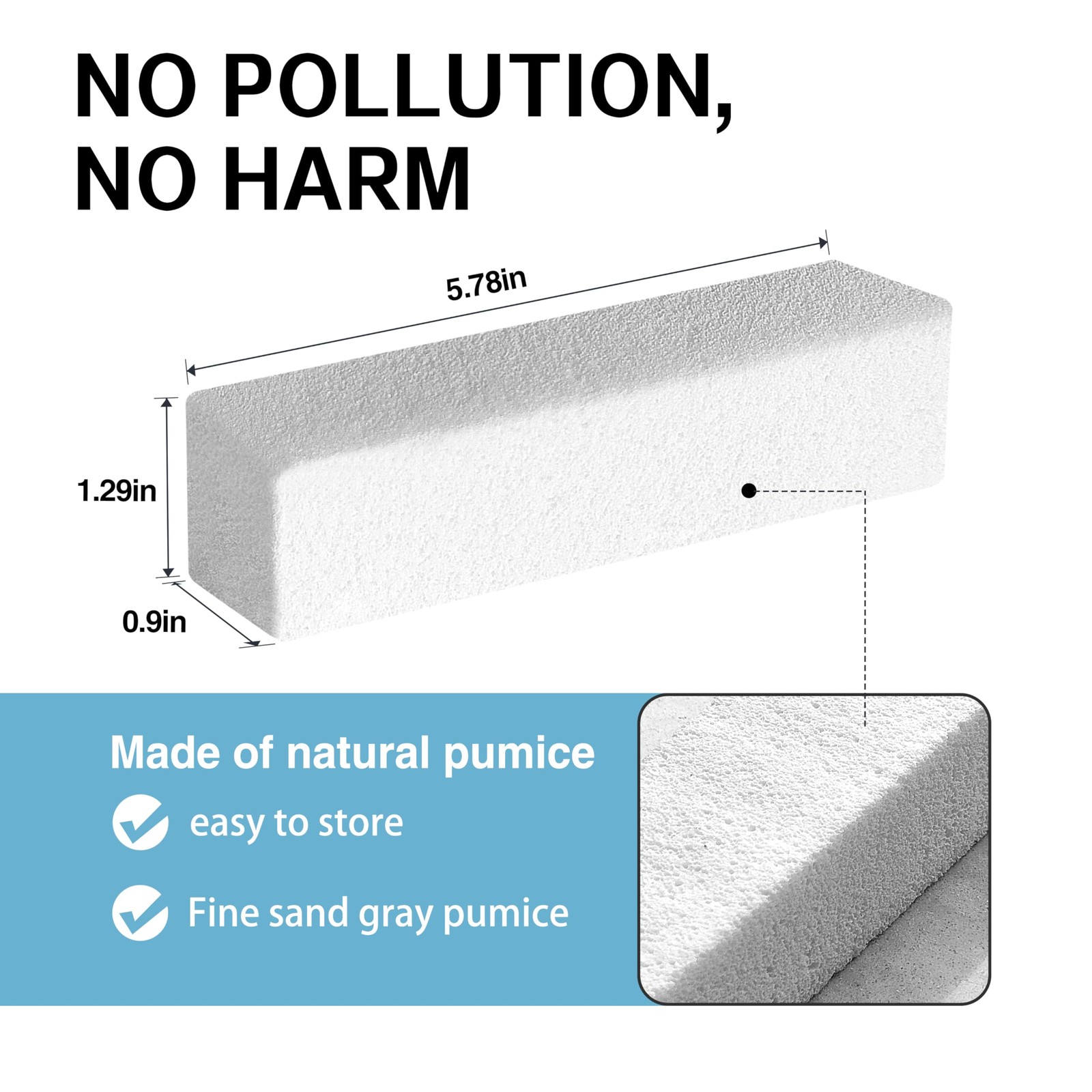 6 Pack Pumice Stone for Cleaning,Scouring Stick,Pumistone for , Pool, Bathroo…