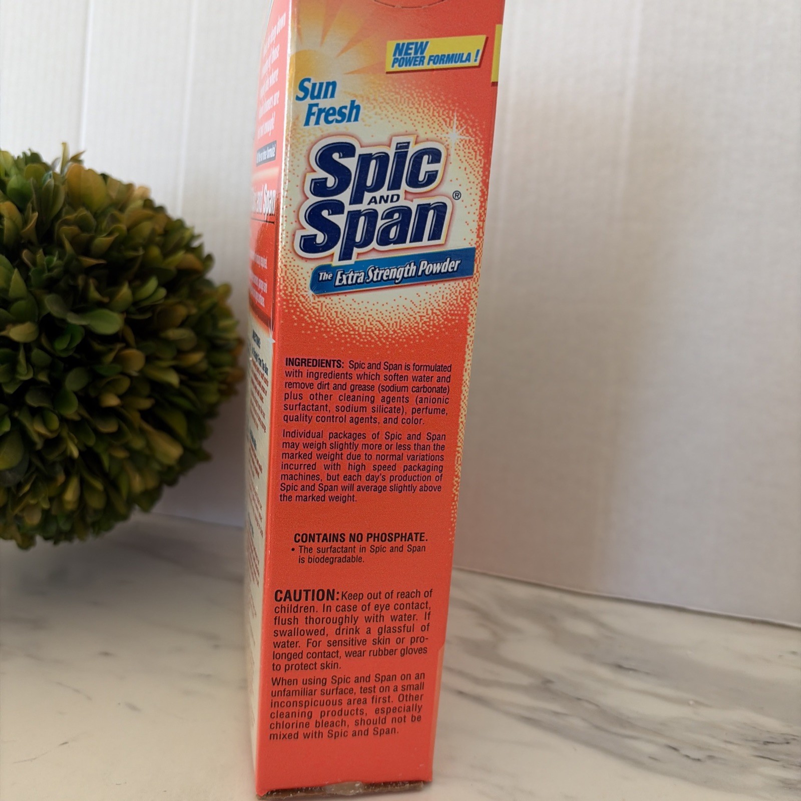 Spic and Span Extra Strength Powder SUN FRESH 27oz (1 Box) vintage