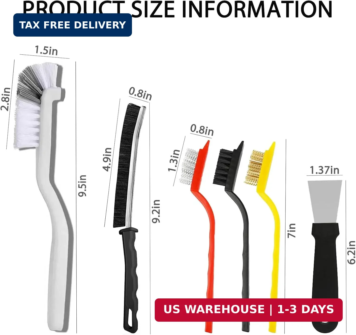Crevice Cleaning Brush Tool – Heavy Duty Hard Bristle Gap Brush for Deep Cleanin