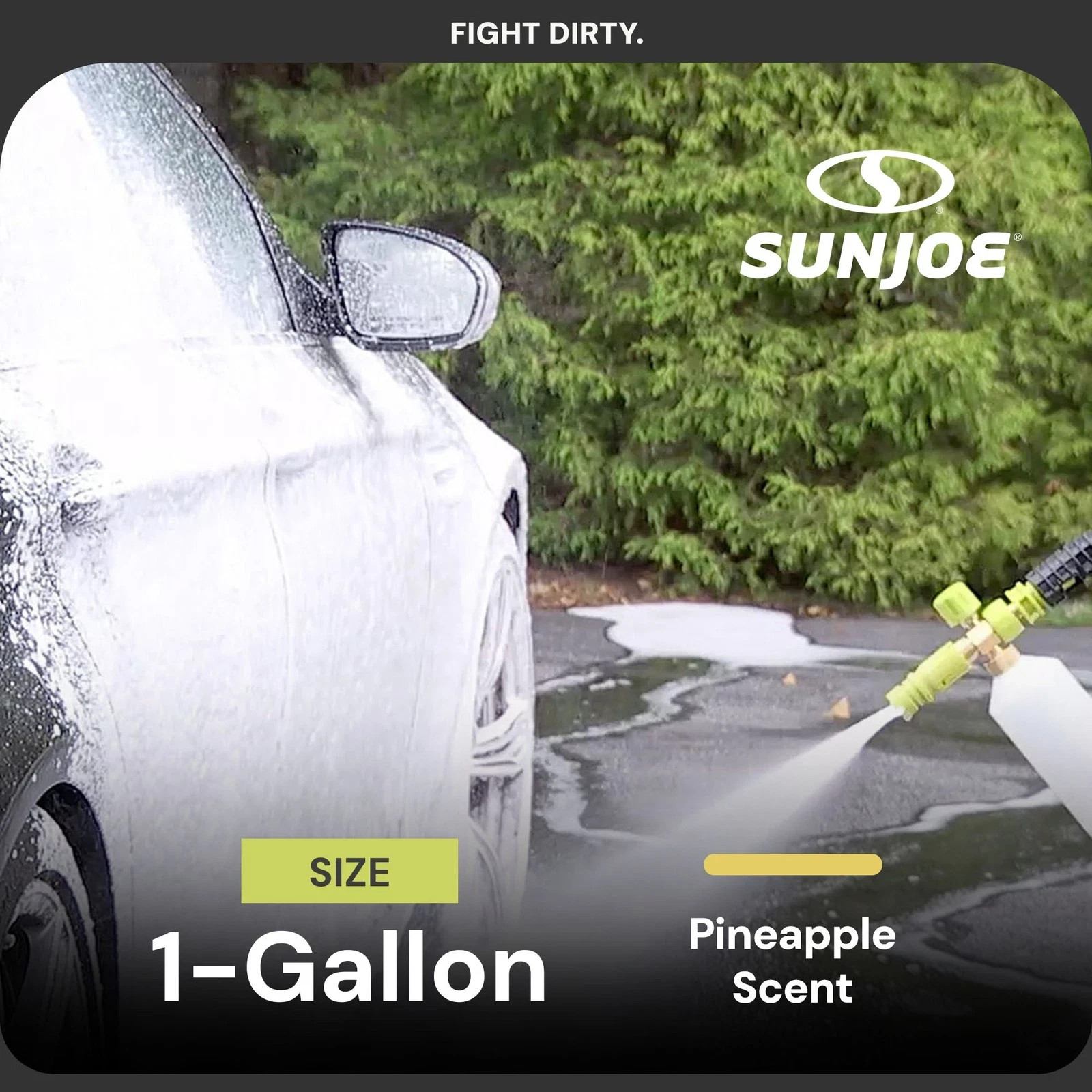Sun Joe Premium Snow Foam Pineapple Scent Car Wash Soap & Cleaner 1 Gal FCS1G