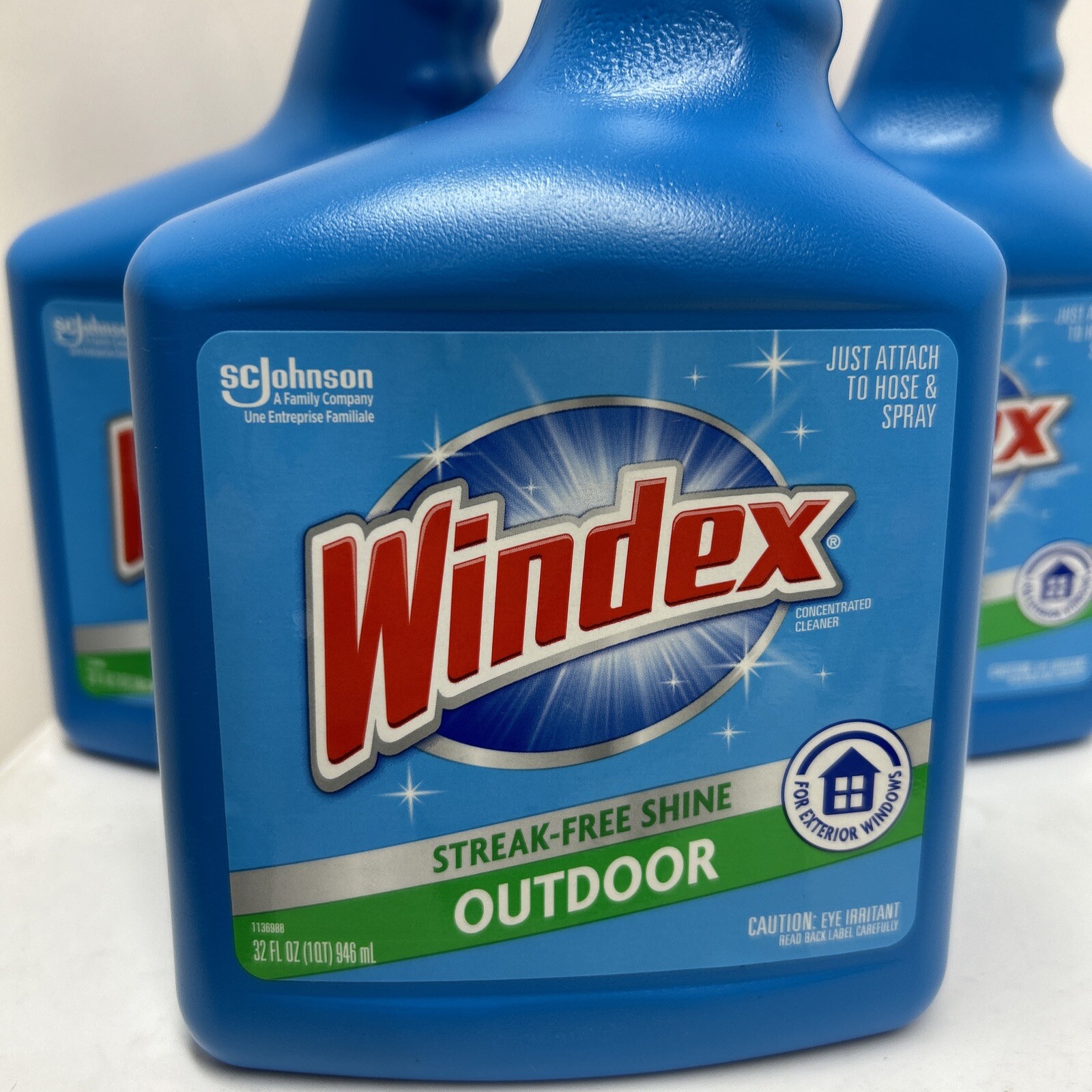 LOT OF 3 – Windex Outdoor Glass and Patio Concentrated Cleaner – 32oz