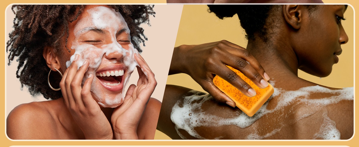5 Pack Turmeric Kojic Acid Soap Bars(80g) – Infused with Retinol, Hydrolyzed