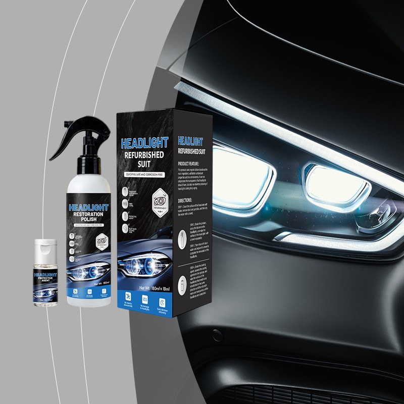 Automotive Headlight Restoration Kit,Headlight Cleaner For Oxidized,Yellowed