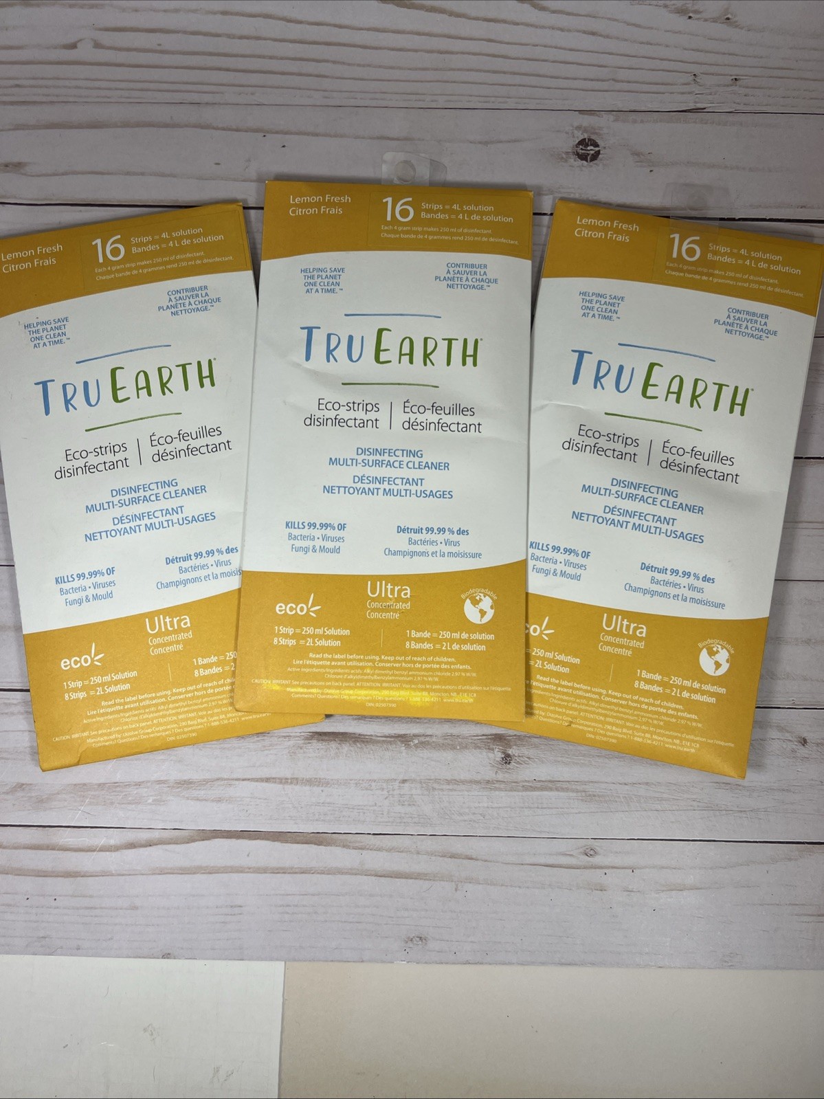 Tru Earth Lemon Fresh Eco-Strips 16 Count Ultra Concentrated (3 Pack)