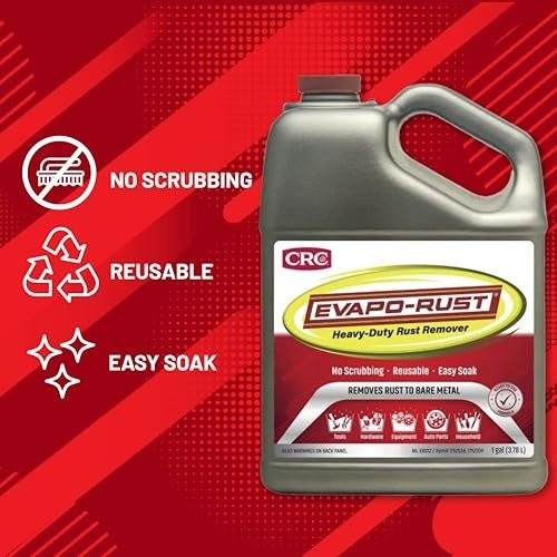 Heavy Duty Rust Remover 128 oz – Safe for Auto Parts, Hardware & Antiques
