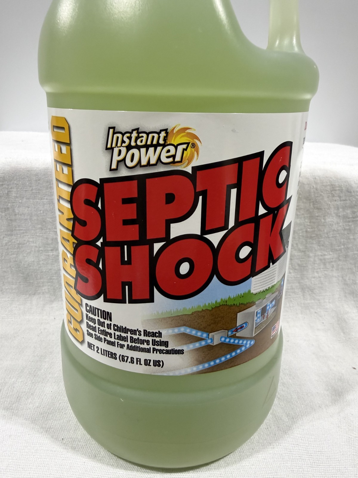 Instant Power Septic Shock, 67.6 fl oz (2 Liter), Super Charged for Clogged Sept