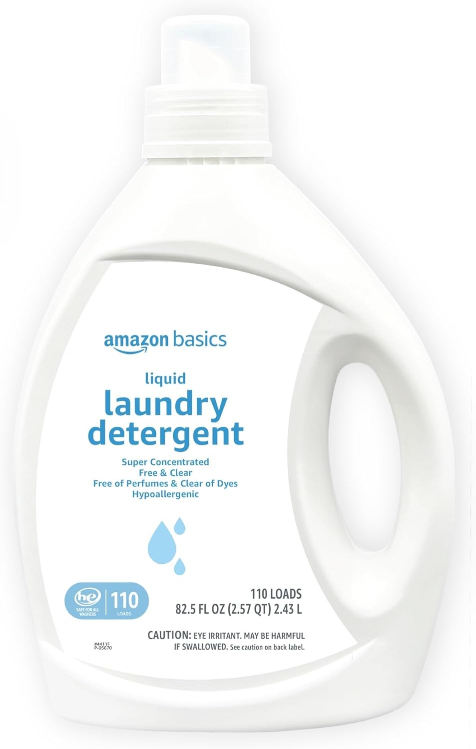 Concentrated Liquid Laundry Detergent, Hypoallergenic, of Perfumes & Clear of