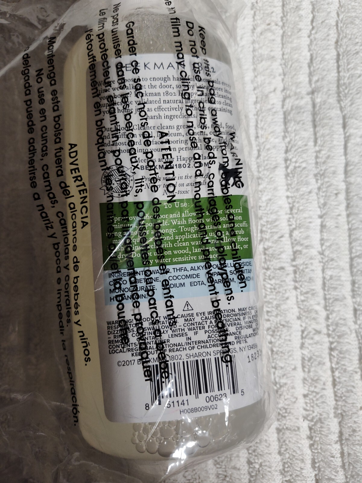 New~Sealed~Beekman 1802~HAPPY PLACE~FLOOR CLEANER~20 fl. oz. WITH CAP
