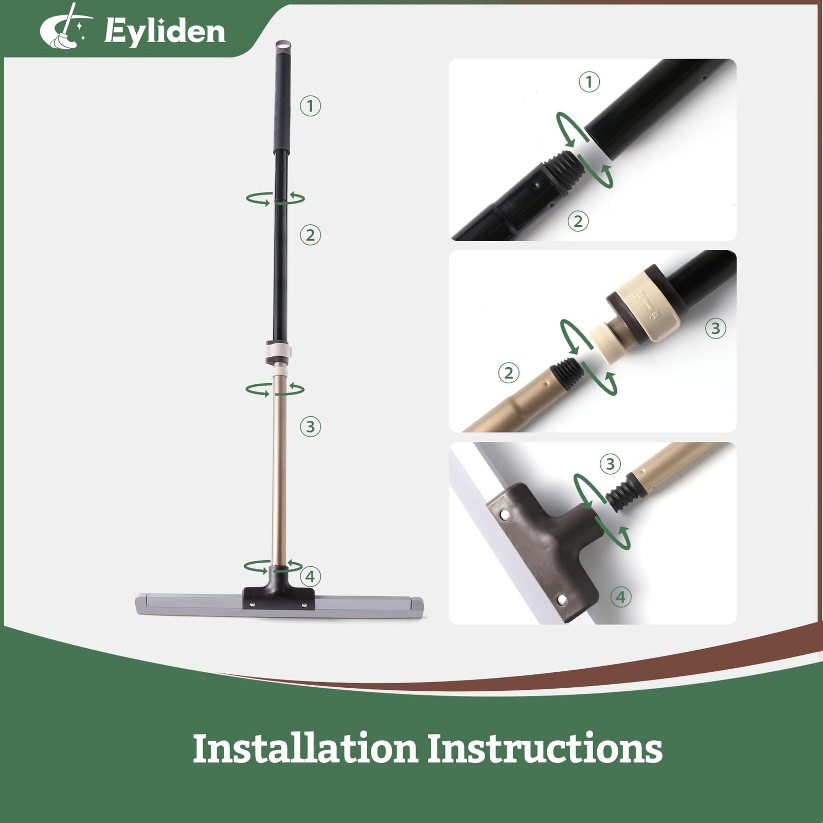Heavy-Duty Rubber Floor Squeegee for Quick Water Removal on All Surfaces