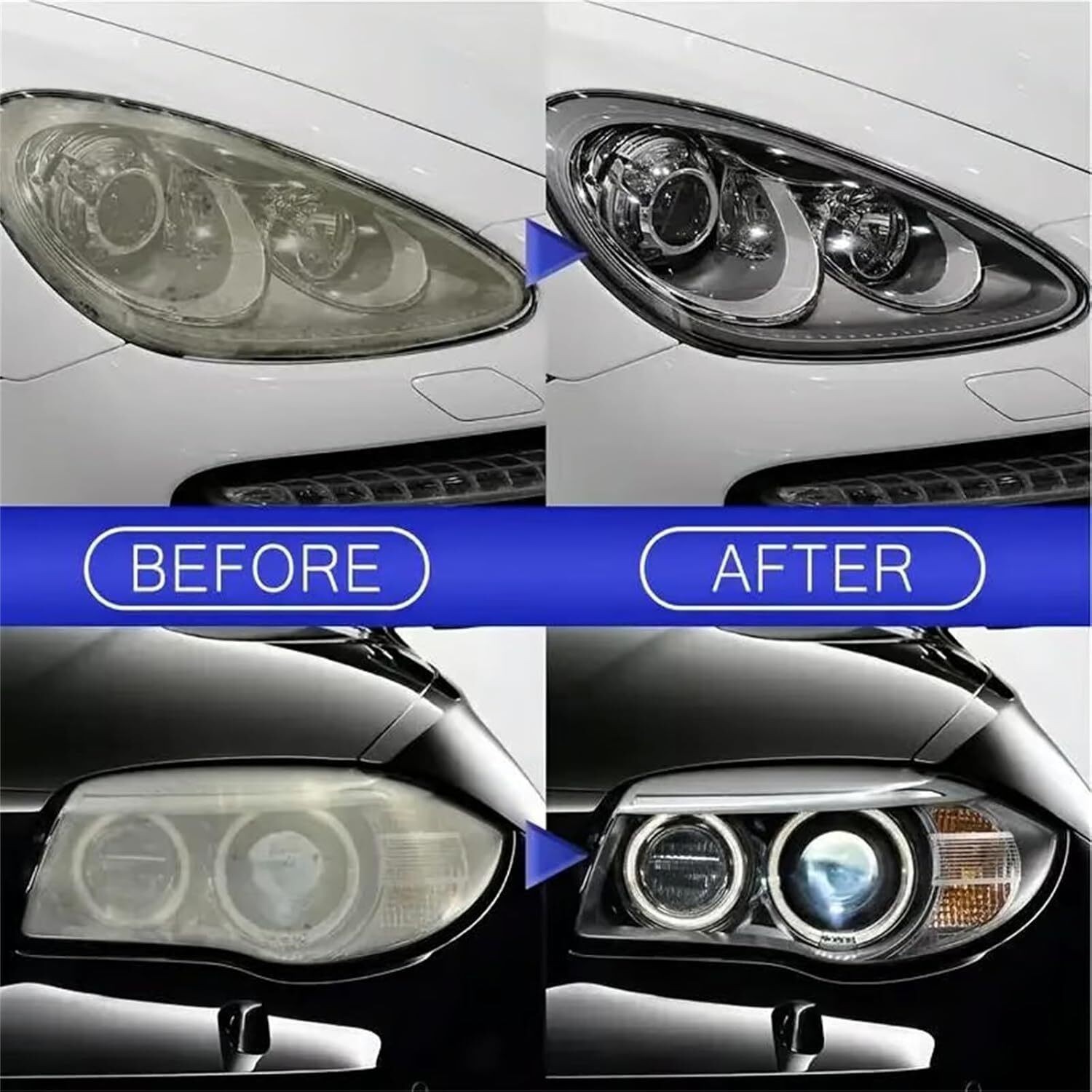 Automotive Headlamp Restoration Fluid Kit 180ml Headlight Polishing Cleaner 2025