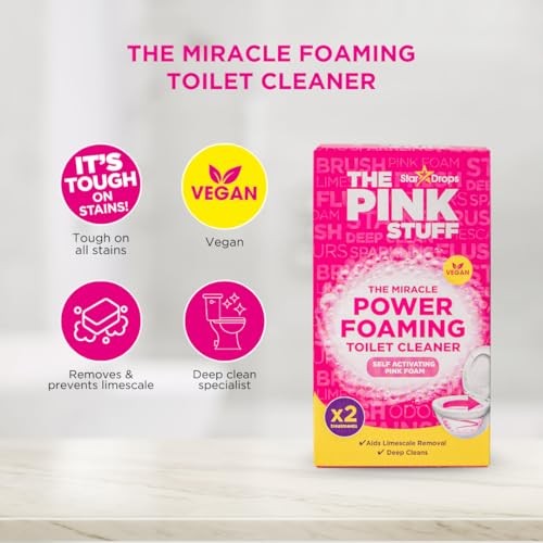 The Pink Stuff Miracle Power Foaming Toilet Cleaner – Self 7 Ounce (Pack of 3)
