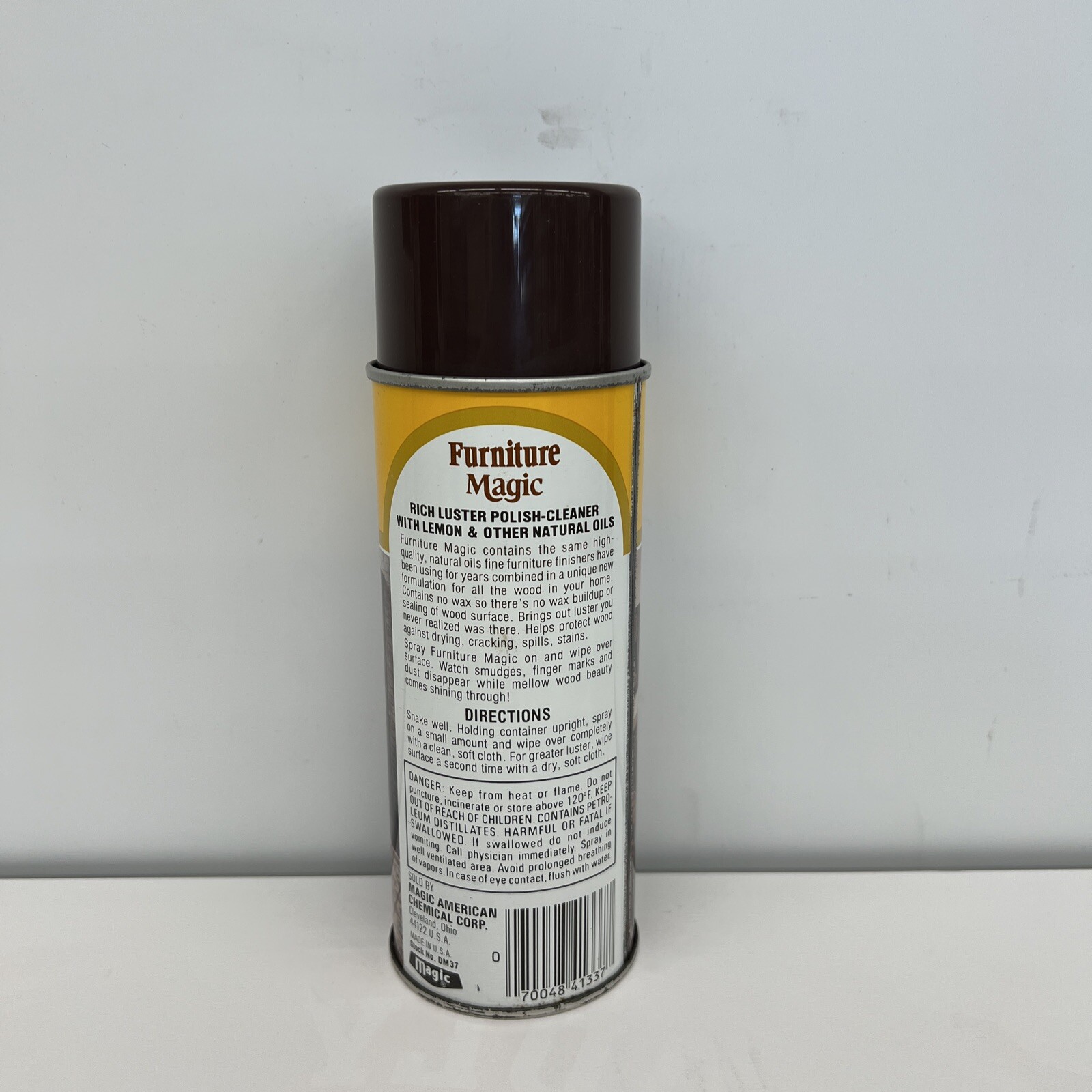 Vintage Furniture Magic Rich Luster Polish- Cleaner With Lemon Aerosol 13oz.