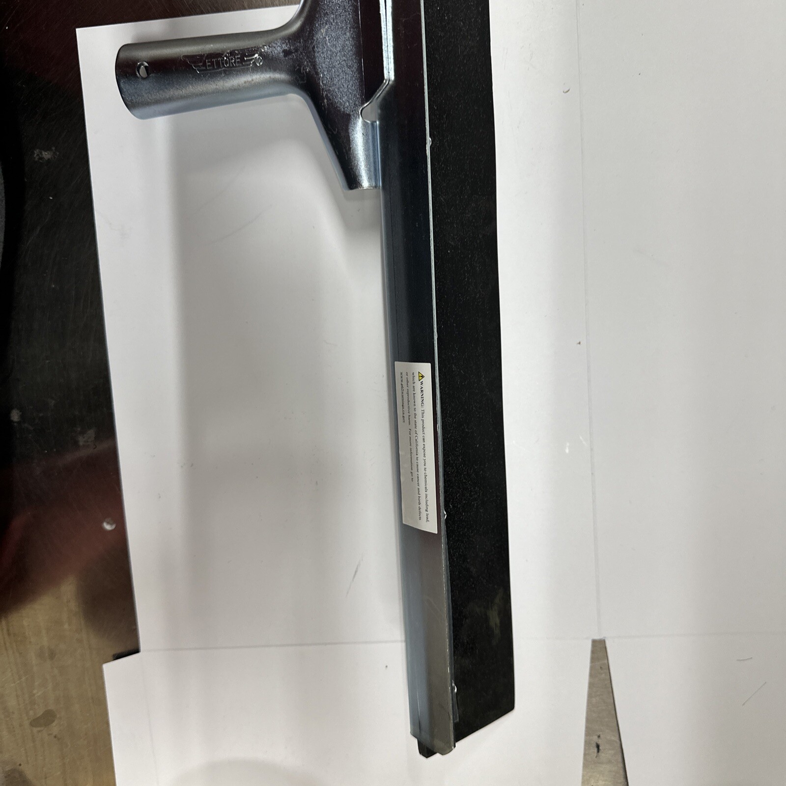 24 In. Straight Steel Floor Squeegee | Ettore Industrial Neoprene Galvanized