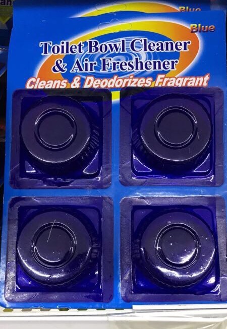 4 Blue & Bleach Toilet Bowl Tank Cleaning Tablets Cleaner BEST SELLER