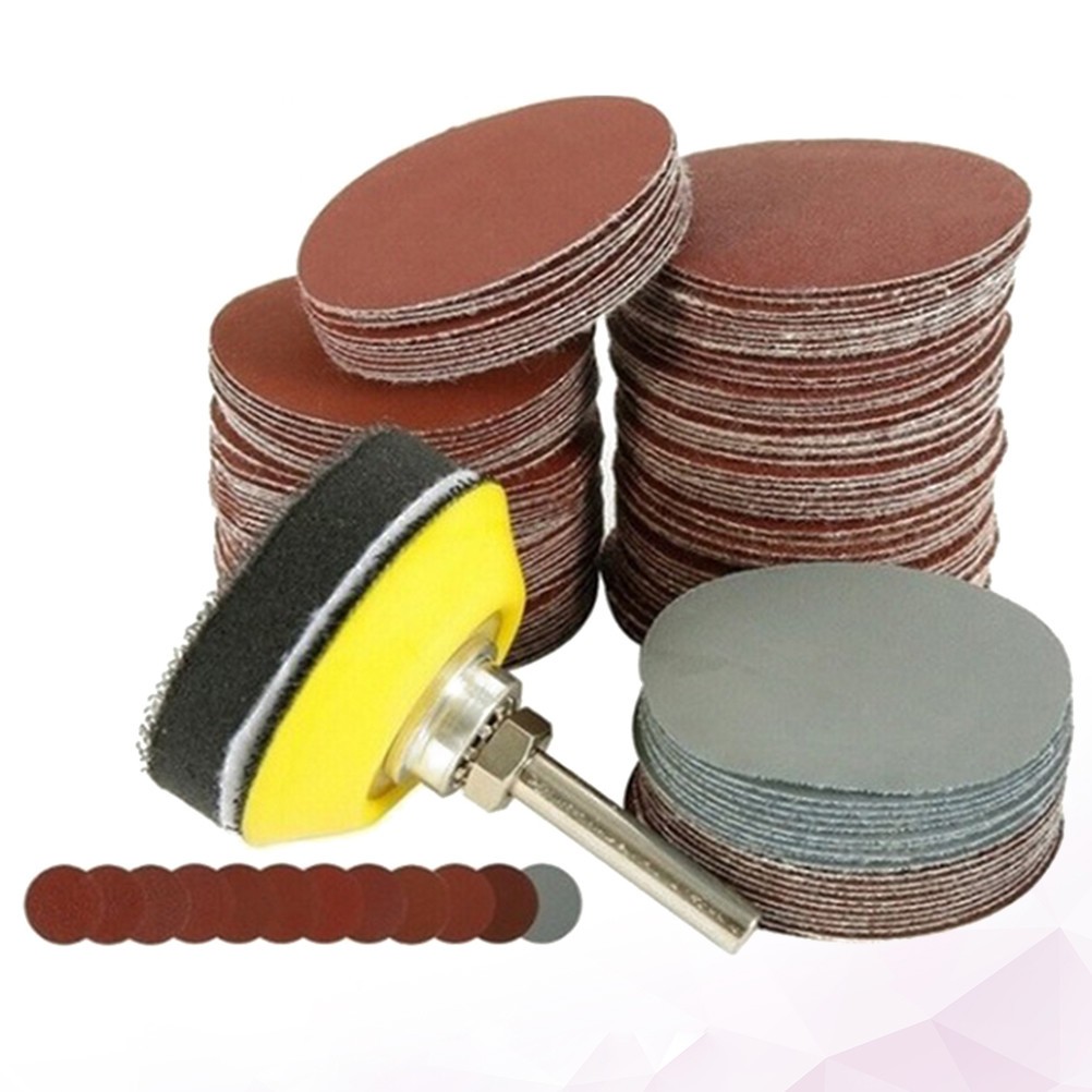 100 Pcs Buffer Sanding Drill Attachment Sandpaper Sheet Cleaning Emery Papers