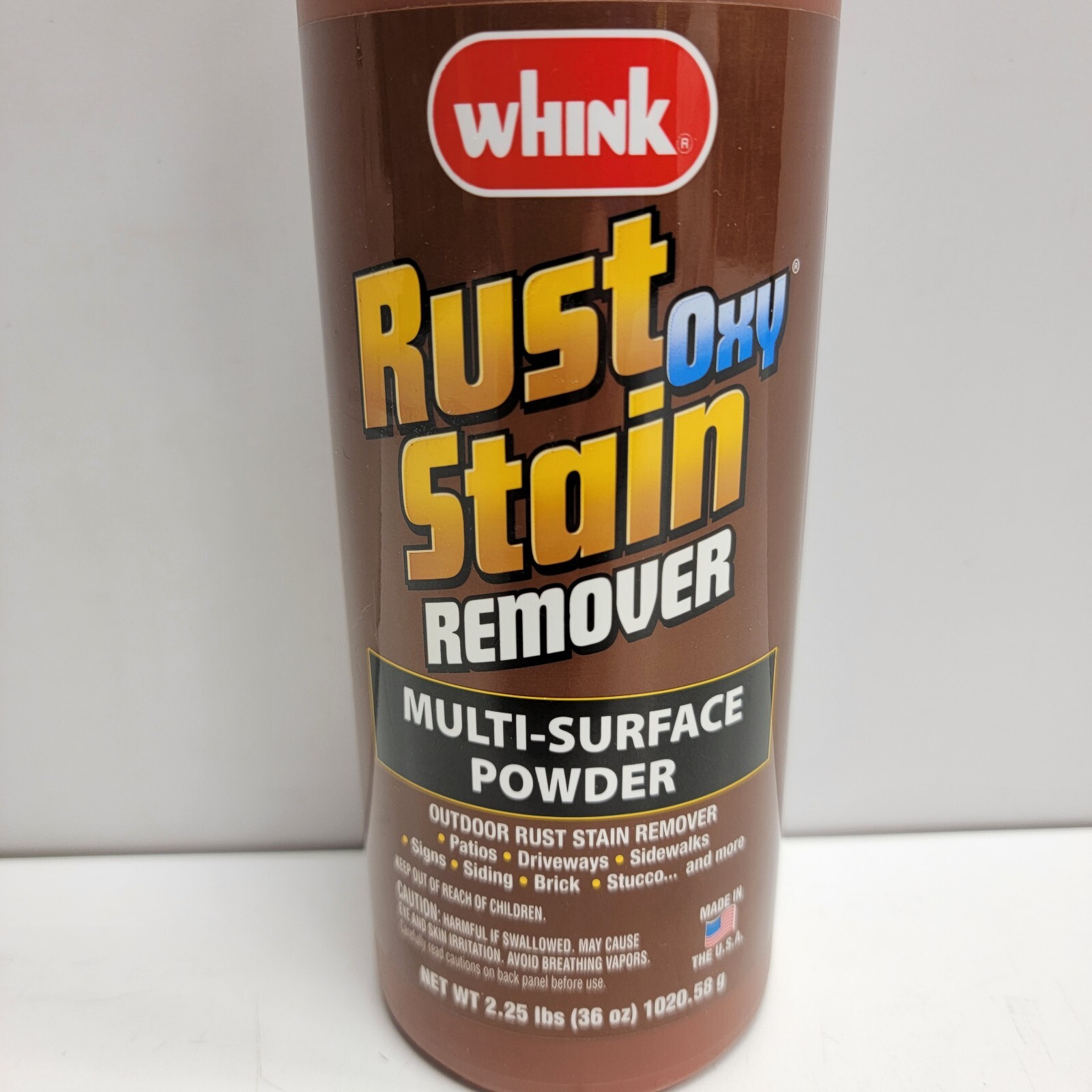 NEW – Whink Rust Oxy Stain Remover Multi-Surface Powder 36 oz Bottle 2.25 lbs