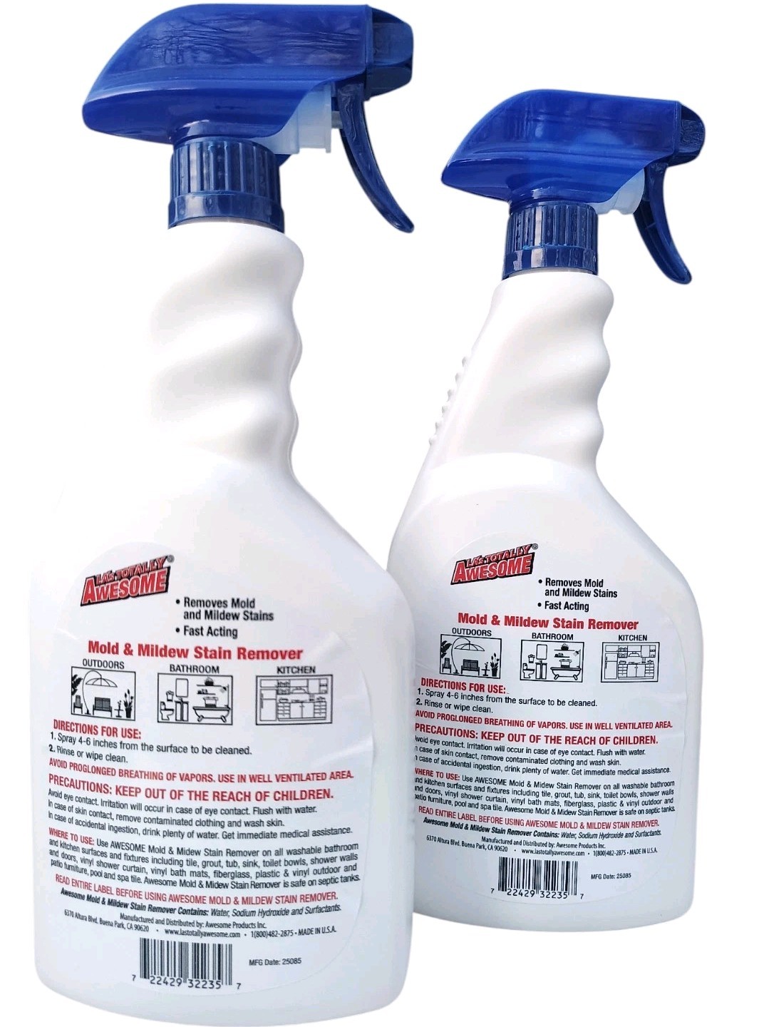 Totally Awesome Mold & Mildew Stain Remover Fact Acting 2 Bottles 64oz Each