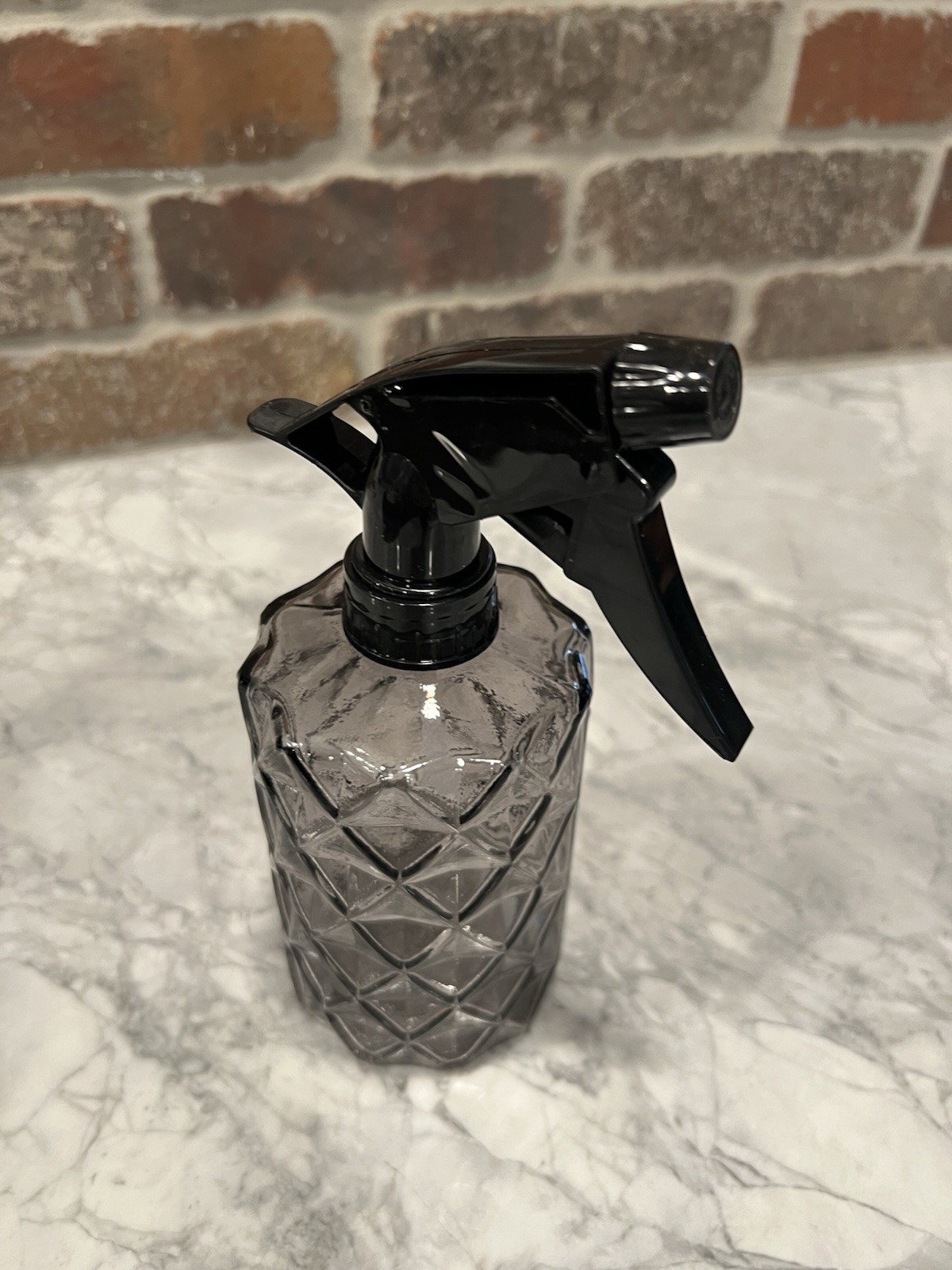 Black Transparent Glass Spray Bottle Gardening Plastic Spray Nozzle
