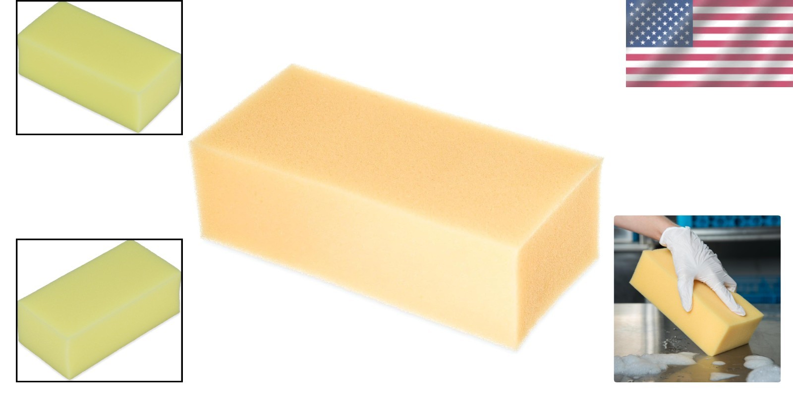 Absorbent Yellow Foam Sponge, 8.25” – Reliable for Home and Commercial Use
