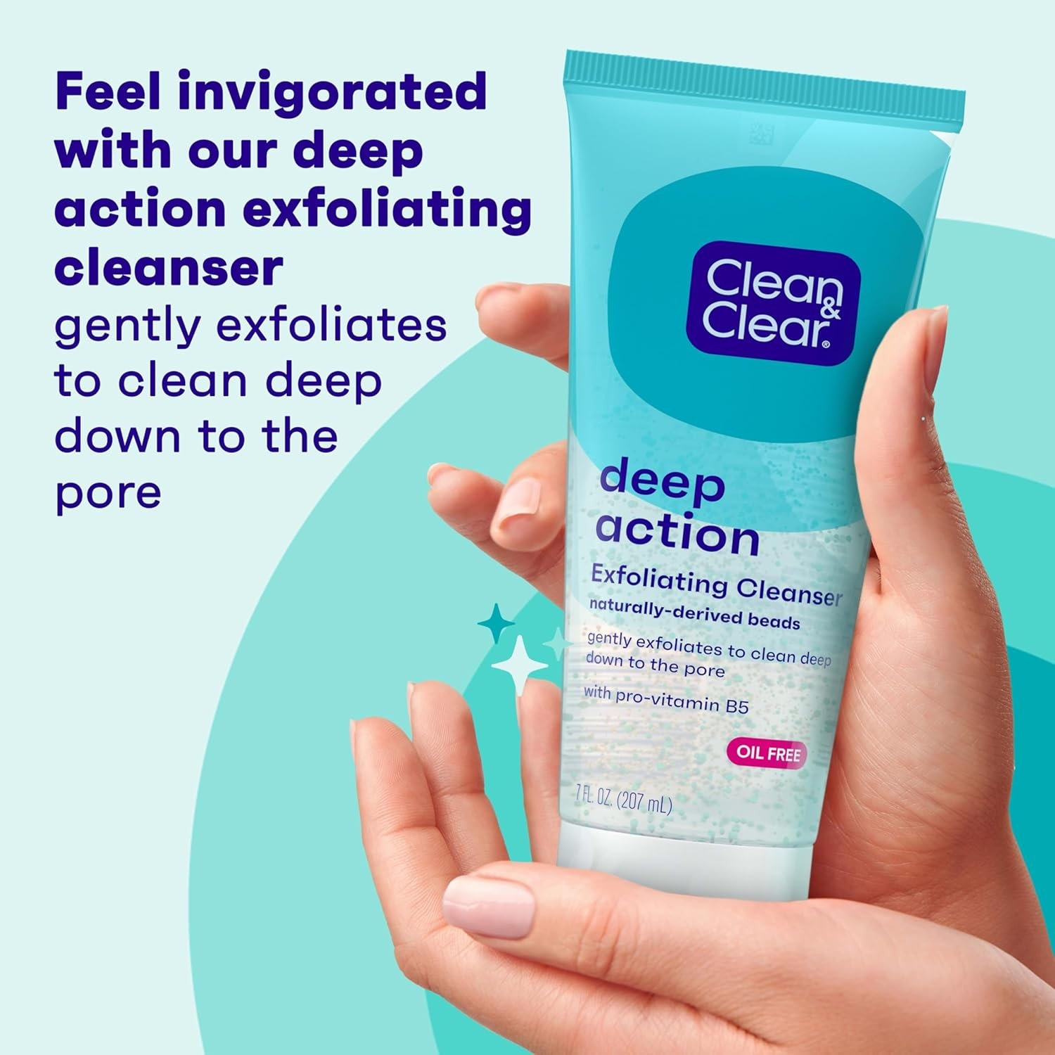Exfoliating Facial Cleanser – 7 fl oz Tube – Daily Face Wash & Scrub with Pro-Vi