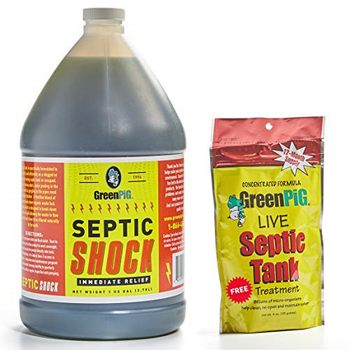 GREEN PIG Septic Tank Treatment Emergency Formula Quickly Breaks Down Clogged or