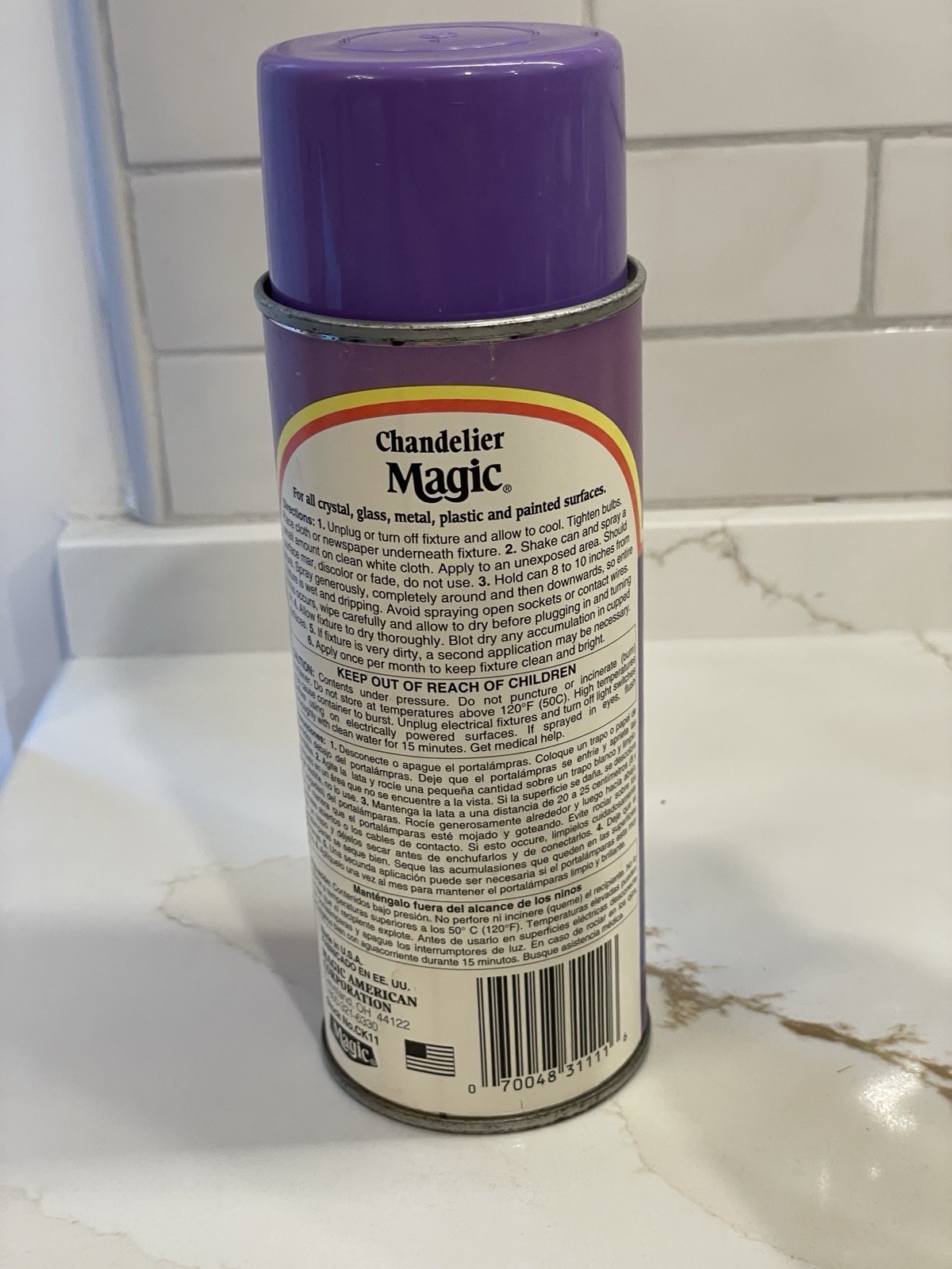 Chandelier Magic Cleaner Spray No Wipe Crystal Glass Metal 13 oz New Old Stock
