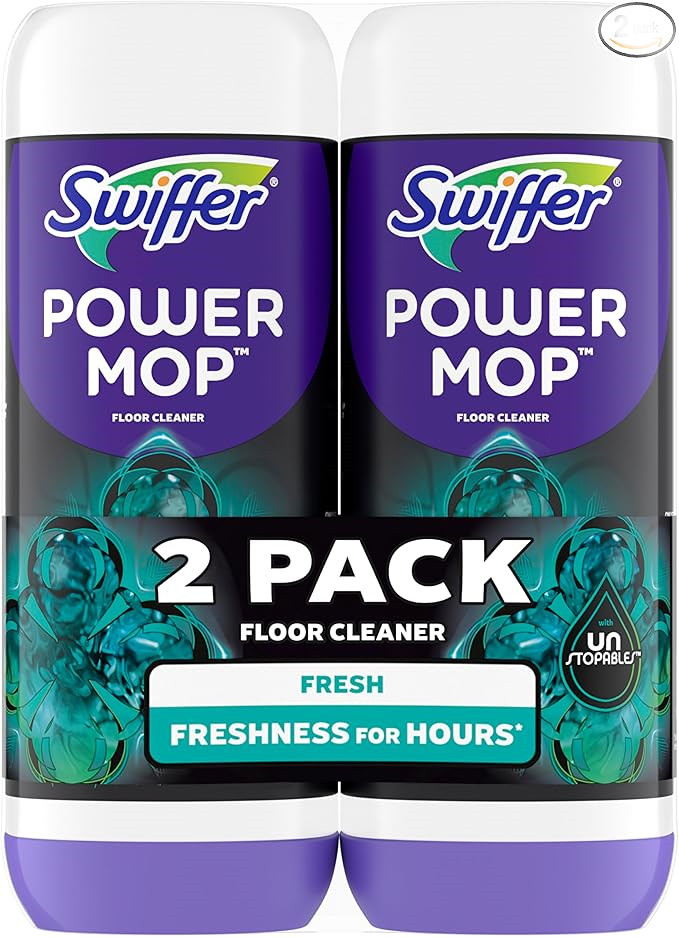 Swiffer Power Mop Refill Solution -All Purpose Multi-Surface Floor Cleaner