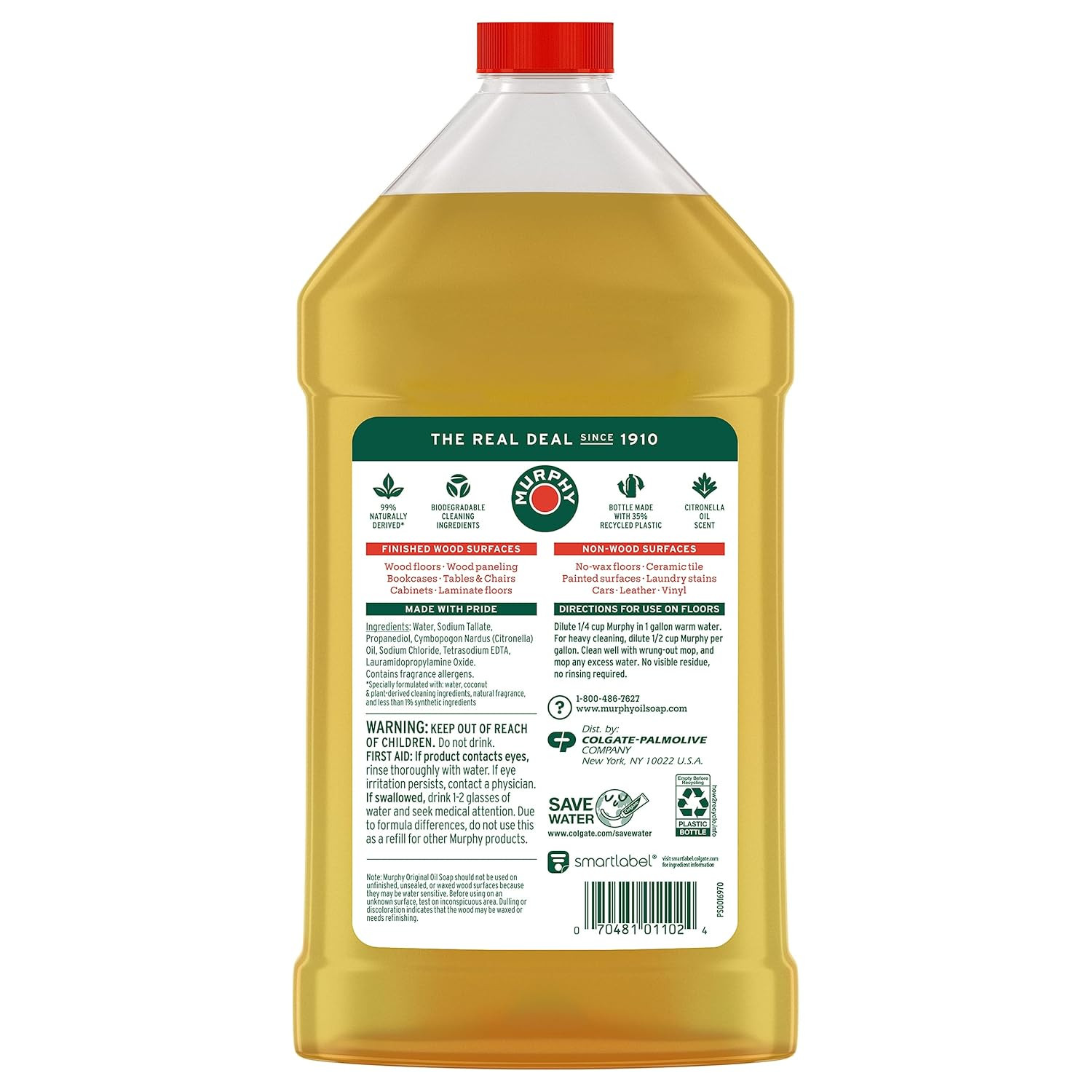 Oil Soap Concentrated Formula, Wood Cleaner, No-Rinse Floor Cleaner, Citronella