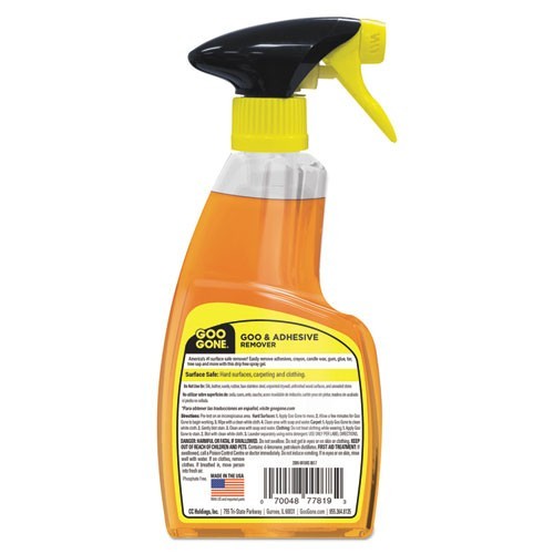 Goo Gone Spray Gel Cleaner, Citrus Scent, 12 oz Spray Bottle, 6/Carton