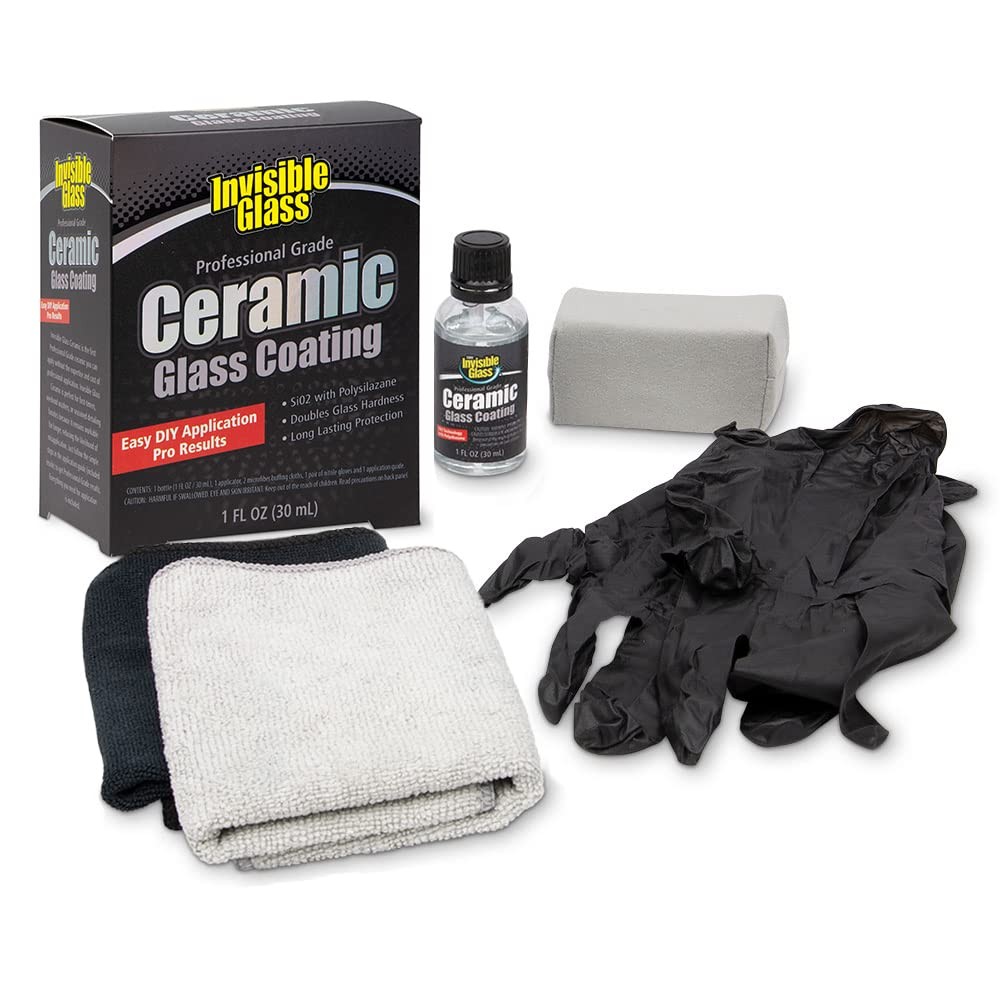 Invisible Glass 95151 Ceramic Glass Coating Kit – Long-Lasting, Rain Repellen…