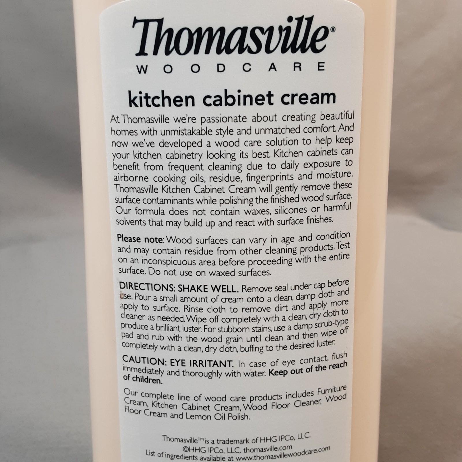 NEW Thomasville Kitchen Cabinet Cream 12oz Made in USA Cleans and Shines