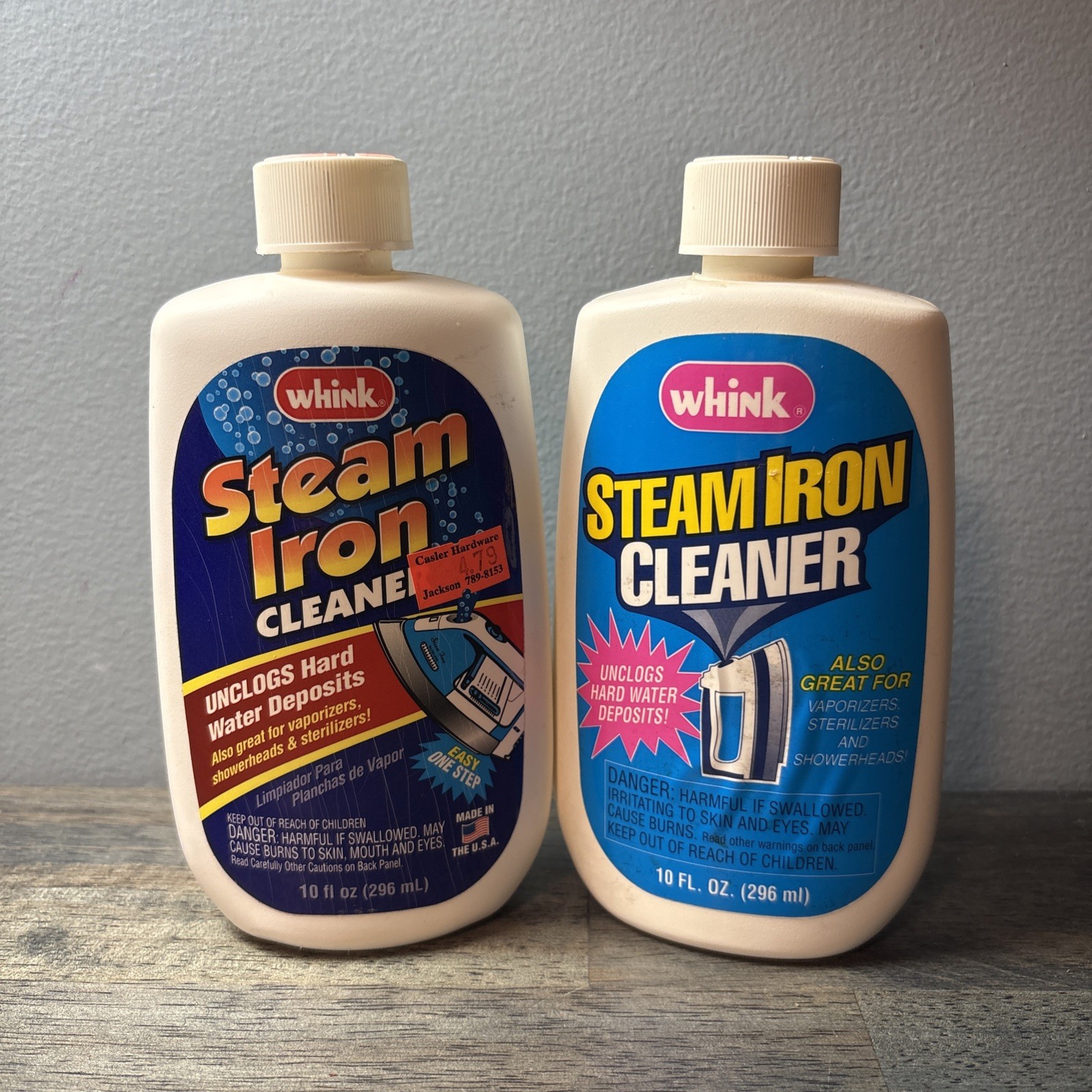 2 Whink Steam Iron Cleaner Unclogs Hard Water Deposits Discontinued 10 oz