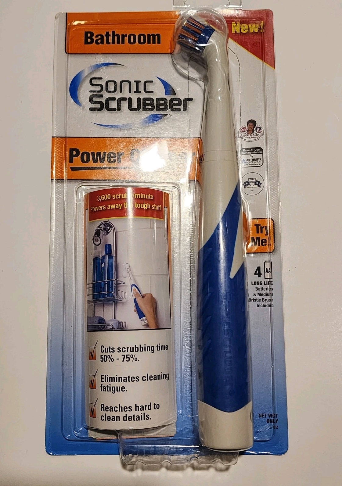NEW Sonic Scrubber Bathroom Power Cleaner Tool New Old Stock ASOTV