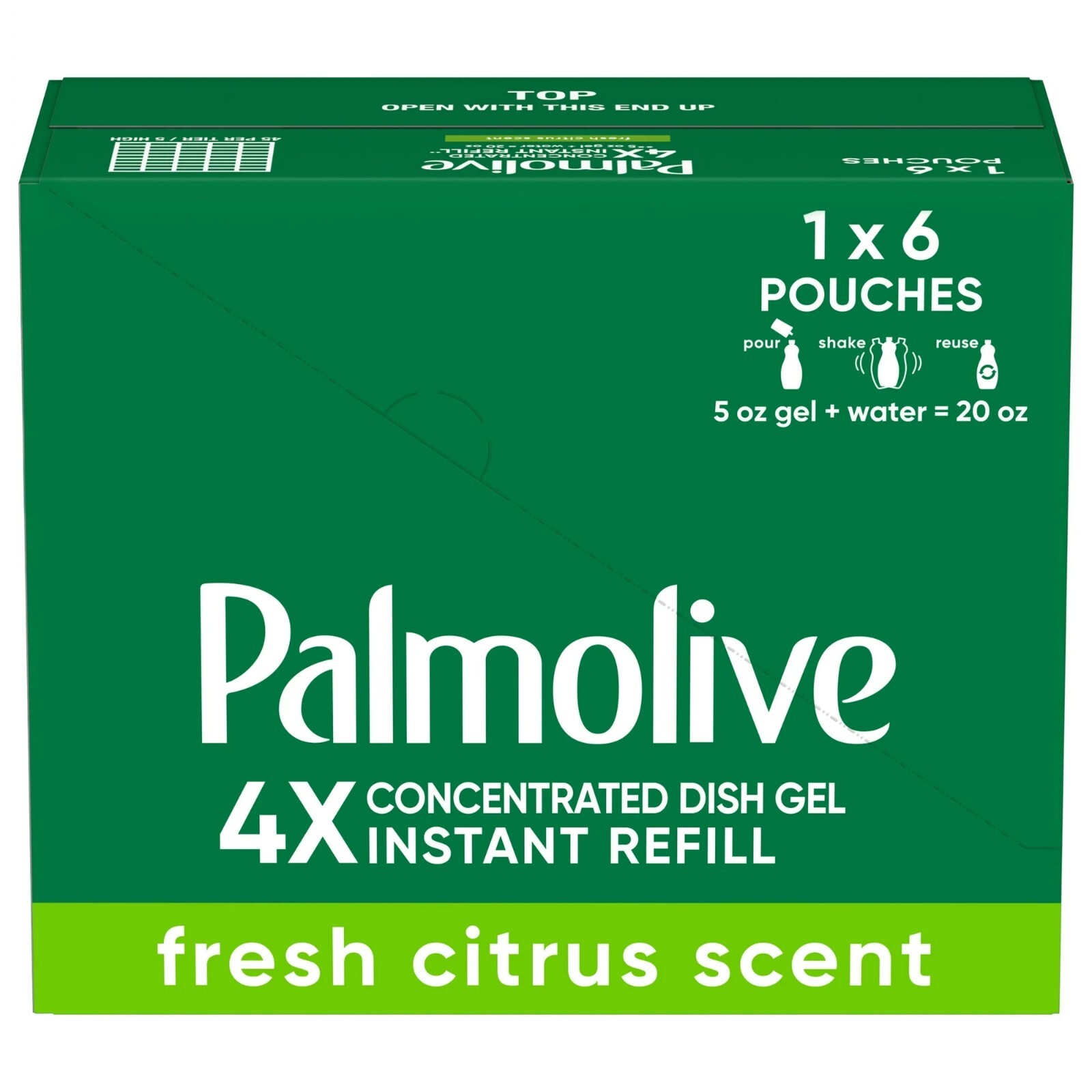 Liquid Dish Soap, Palmolive Concentrate Refill Pouch Original Floral -12 Pack